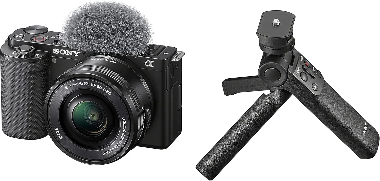 دوربین دیجیتال ولاگ Sony Alpha ZV-E10L با لنز قابل تعویض 16-50 میلیمتری و گریپ بیسیم سونی با کنترل از راه دور و قابلیت سهپایه، 24.2 مگاپیکسل، مشکی دوربین دیجیتال ولاگ Sony Alpha ZV-E10L با لنز قابل تعویض 16-50 میلیمتری و گریپ بیسیم سونی با کنترل از راه دور و قابلیت سهپایه، 24.2 مگاپیکسل، مشکی