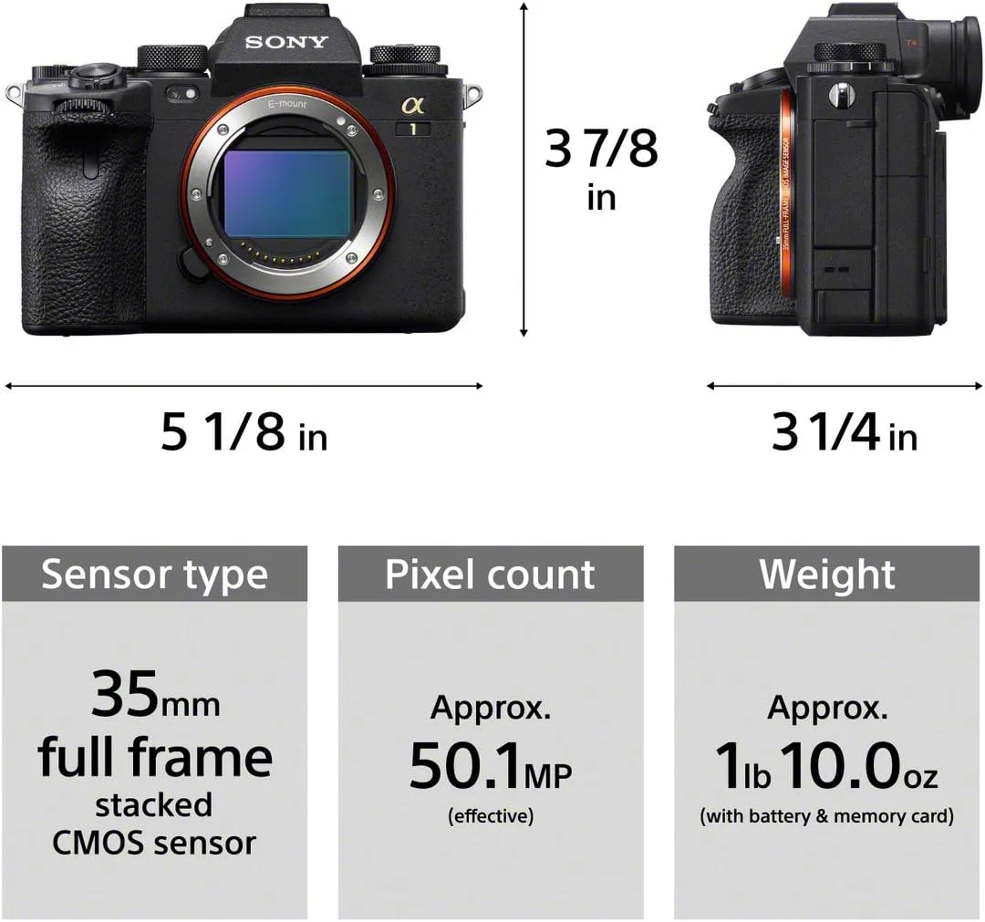 دوربین بدون آینه فول فریم Sony Alpha 1 با لنز قابل تعویض، مشکی دوربین بدون آینه فول فریم Sony Alpha 1 با لنز قابل تعویض، مشکی