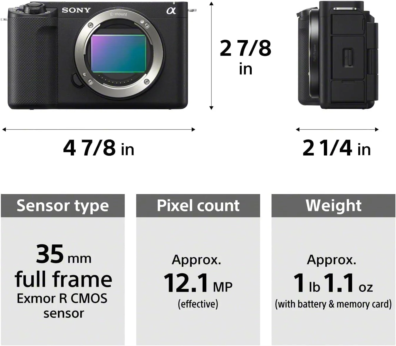 دوربین ولاگ بدون آینه فول فریم Sony Alpha ZV-E1 با لنز قابل تعویض - بدنه سفید دوربین ولاگ بدون آینه فول فریم Sony Alpha ZV-E1 با لنز قابل تعویض - بدنه سفید
