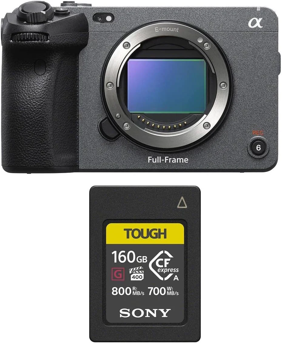 بسته دوربین سینمایی فول فریم Sony Alpha FX3 به همراه کارت حافظه Sony TOUGH 160GB CFexpress Type A برای دوربین فول فریم دیجیتال