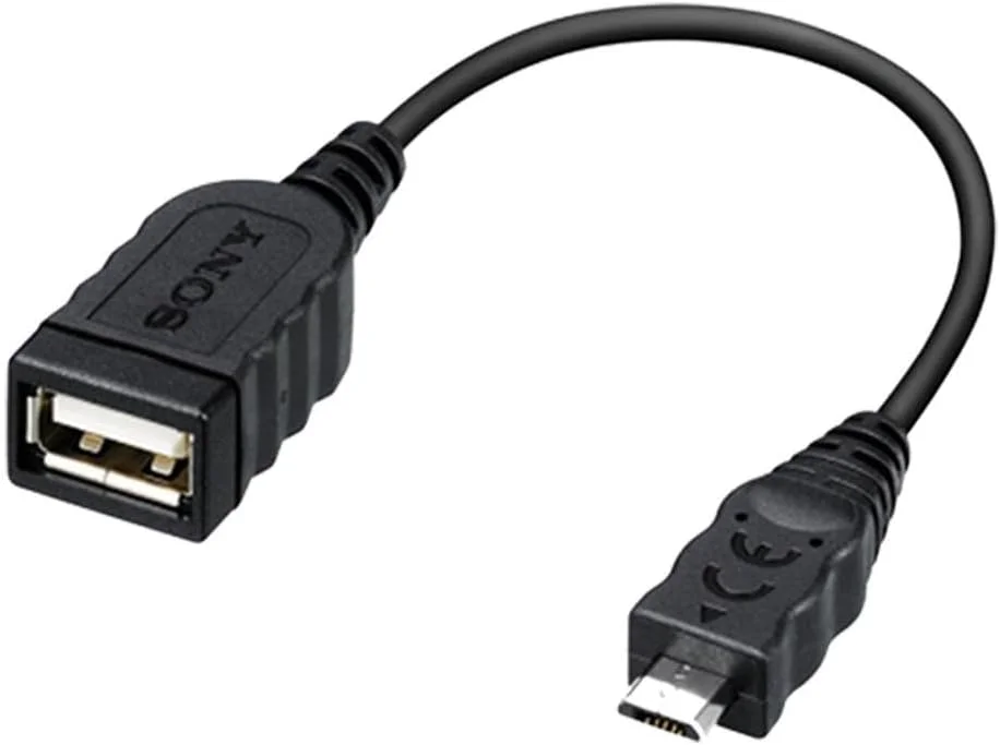 کابل آداپتور USB سونی VMCUAM2 به طول 10 سانتی متر، مشکی کابل آداپتور USB سونی VMCUAM2 به طول 10 سانتی متر، مشکی