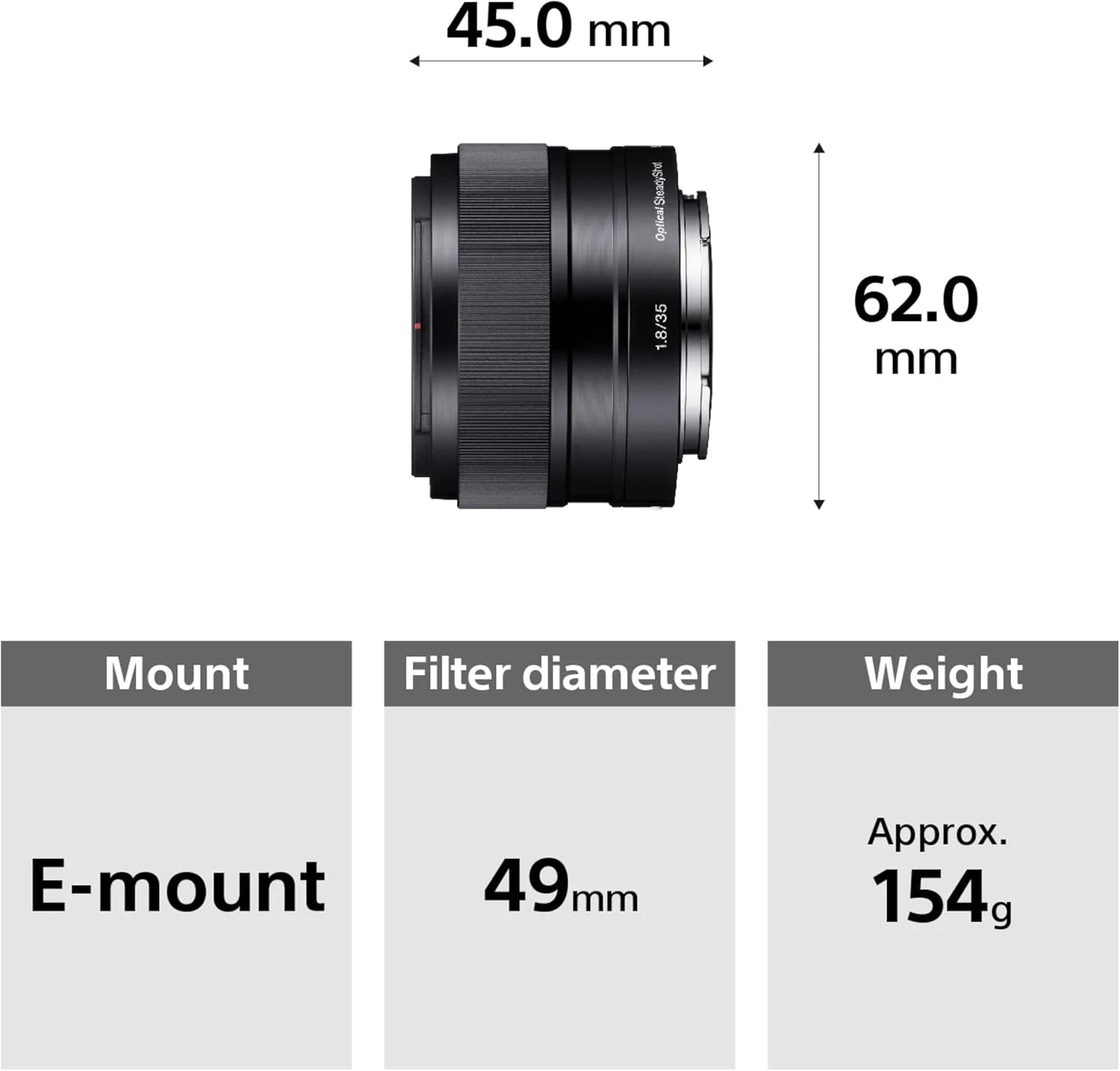 لنز سونی E 35mm F1.8 Oss، لنز چند منظوره جمع و جور E-Mount مدل Sel35F18، مشکی لنز سونی E 35mm F1.8 Oss، لنز چند منظوره جمع و جور E-Mount مدل Sel35F18، مشکی