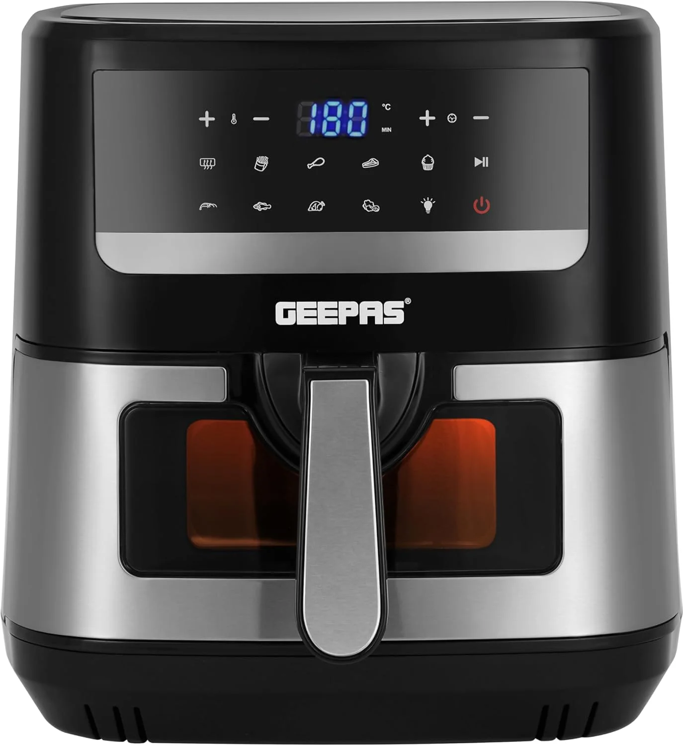 سرخ کن هوا دوگانه دیجیتال Geepas مدل GAF37543 | 2150 وات، ظرفیت 7.5 لیتر | پخت و پز بدون روغن، 9 برنامه از پیش تعیین شده | صفحه کنترل لمسی، تایمر و کنترل دما، سبد نچسب سرخ کن هوا دوگانه دیجیتال Geepas مدل GAF37543 | 2150 وات، ظرفیت 7.5 لیتر | پخت و پز بدون روغن، 9 برنامه از پیش تعیین شده | صفحه کنترل لمسی، تایمر و کنترل دما، سبد نچسب