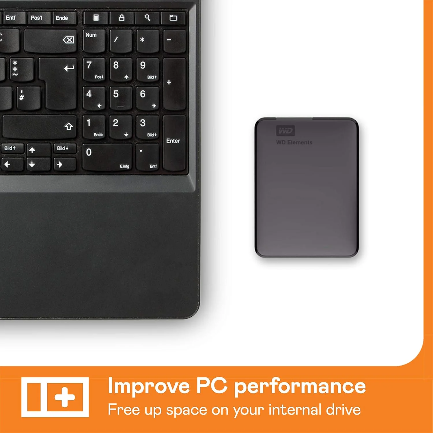 هارد اکسترنال قابل حمل وسترن دیجیتال Elements با ظرفیت 6 ترابایت برای ویندوز، USB 3.2 Gen 1/USB 3.0 برای کامپیوتر و مک، آماده استفاده - مدل WDBHJS0060BBK-WESN