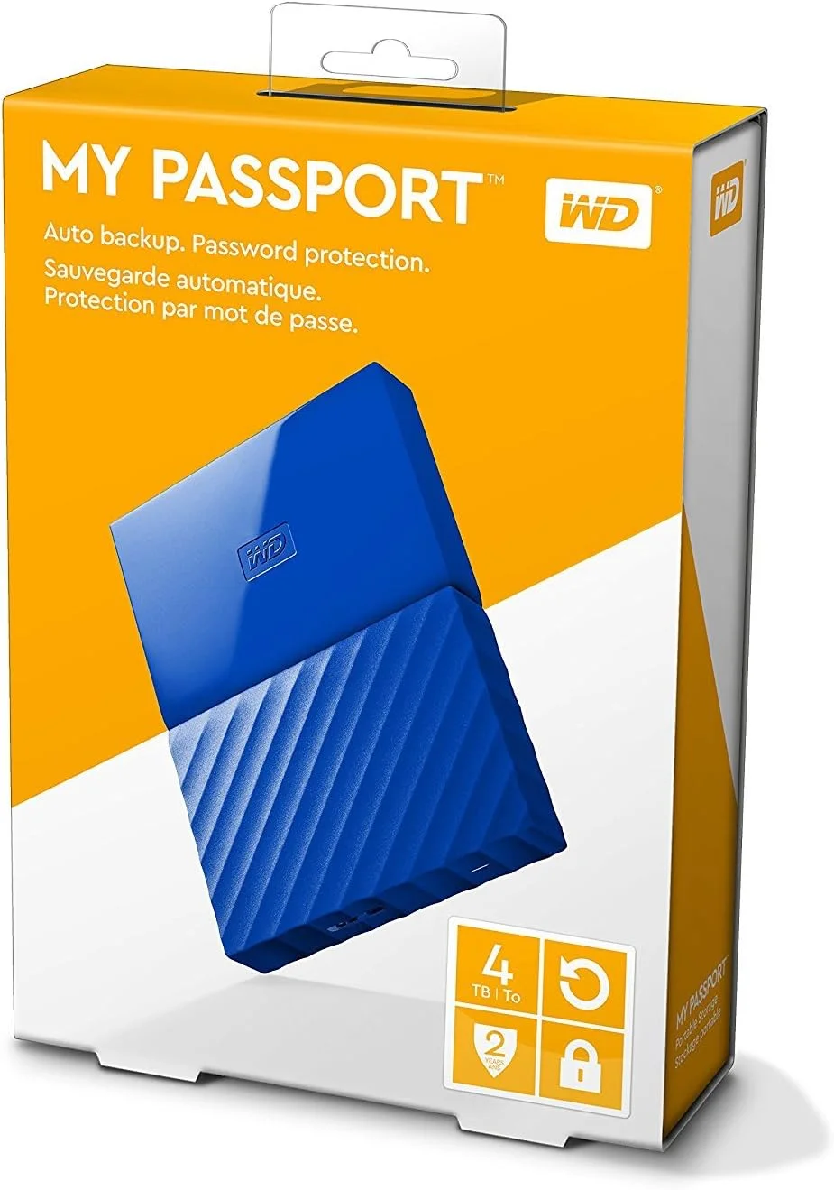 هارد اکسترنال قابل حمل وسترن دیجیتال مدل My Passport با ظرفیت 4 ترابایت مناسب برای کامپیوتر، ایکس باکس وان و پلی استیشن 4 - آبی هارد اکسترنال قابل حمل وسترن دیجیتال مدل My Passport با ظرفیت 4 ترابایت مناسب برای کامپیوتر، ایکس باکس وان و پلی استیشن 4 - آبی
