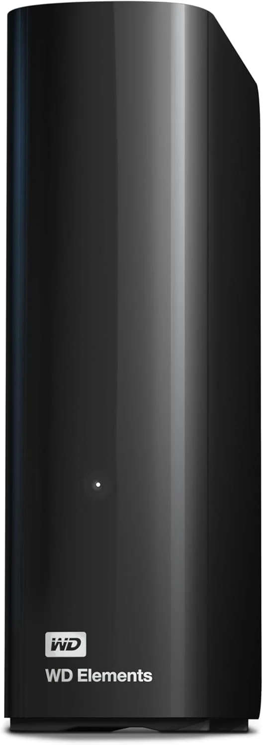 هارد اکسترنال 24 ترابایتی WD Elements، حافظه HDD دسکتاپ، سازگار با USB 3.0، سرعت انتقال سریع، حافظه Plug-and-play برای تمام عکس ها، فیلم ها، موسیقی و اسناد شما، مشکی