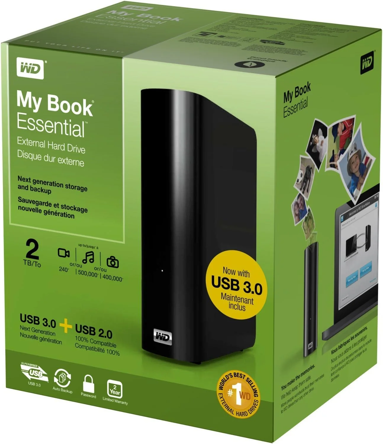 هارد اکسترنال 2 ترابایتی WD My Book، ذخیره سازی فایل با USB 3.0 و پشتیبان گیری هارد اکسترنال 2 ترابایتی WD My Book، ذخیره سازی فایل با USB 3.0 و پشتیبان گیری