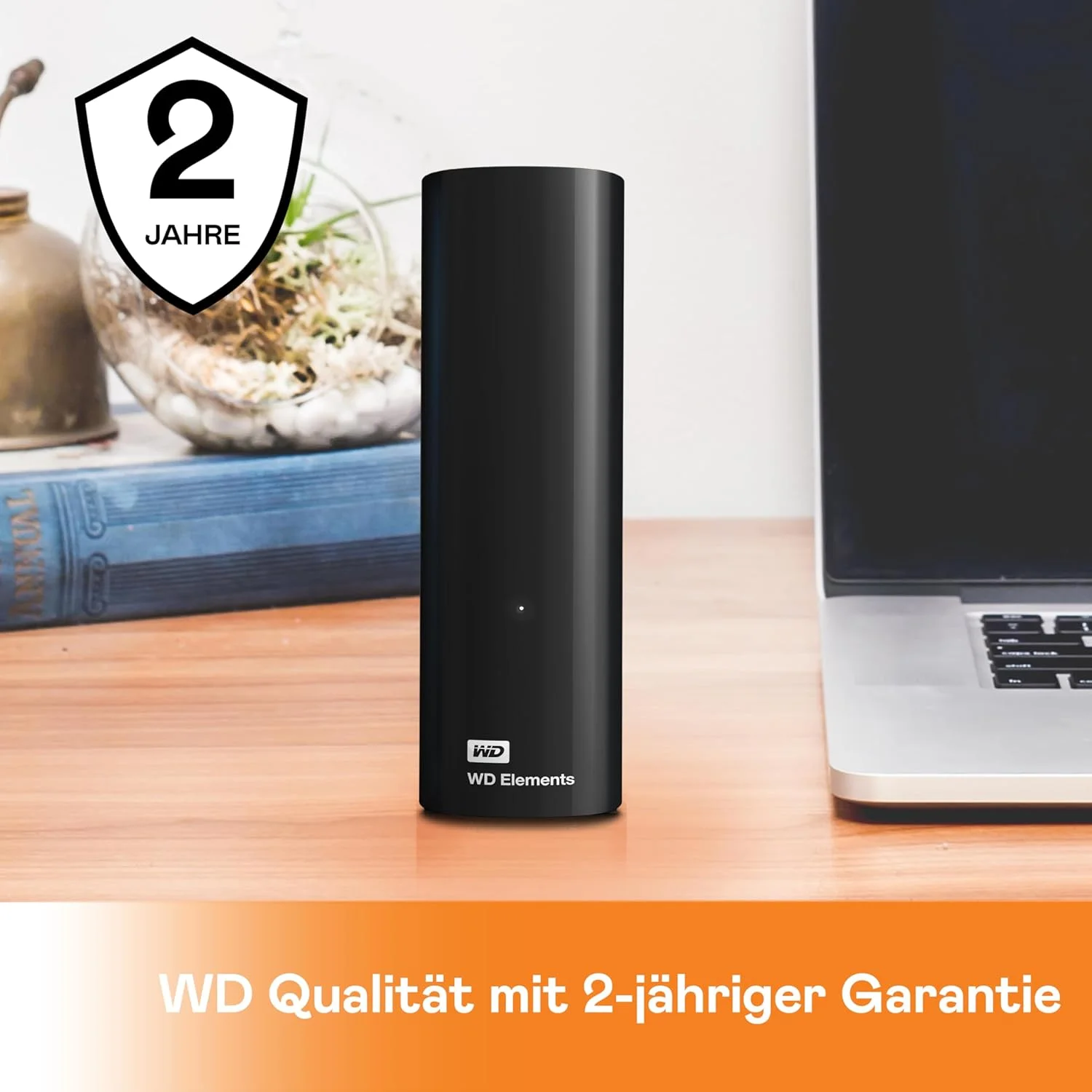 هارد اکسترنال 24 ترابایتی WD Elements، حافظه HDD دسکتاپ، سازگار با USB 3.0، سرعت انتقال سریع، حافظه Plug-and-play برای تمام عکس ها، فیلم ها، موسیقی و اسناد شما، مشکی