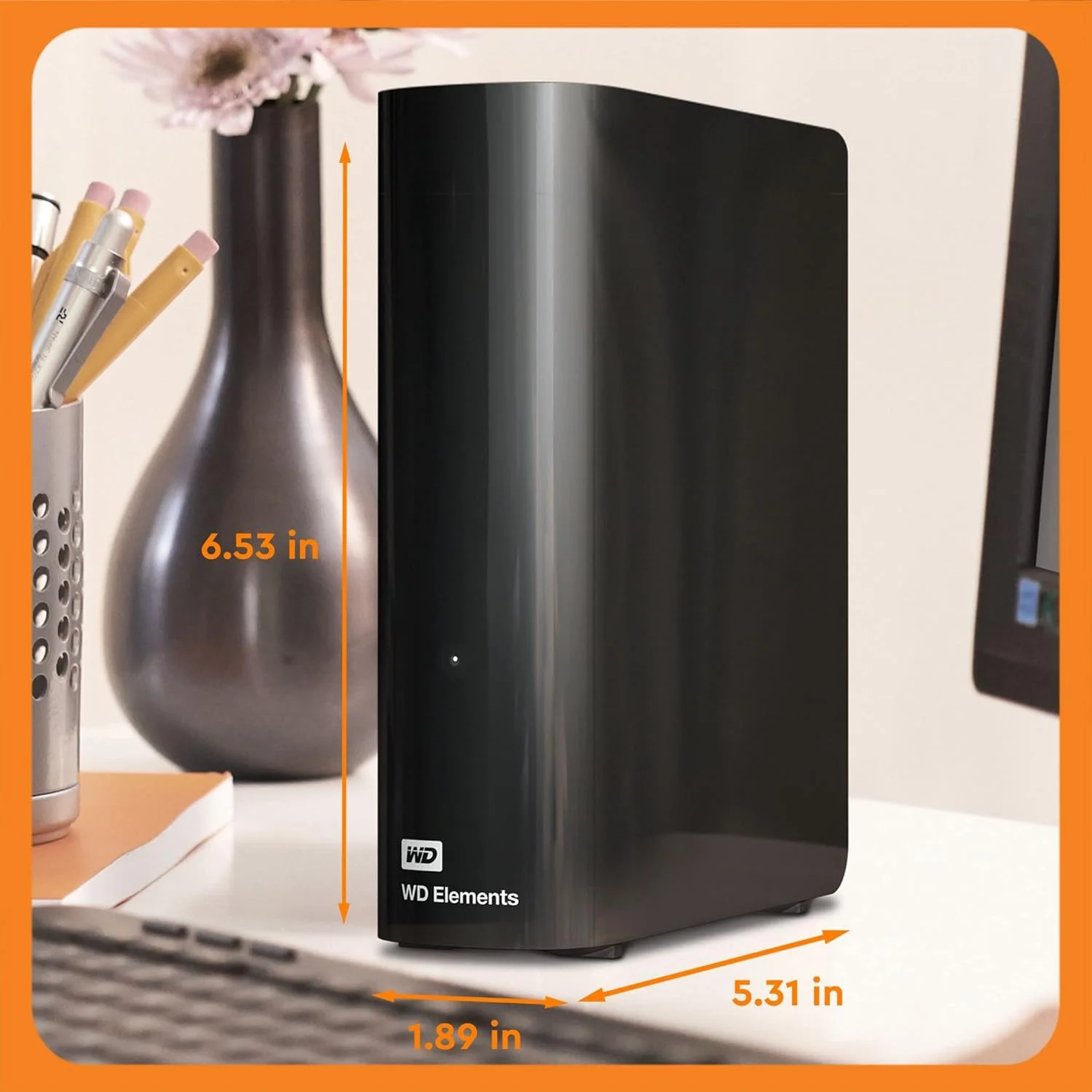 هارد اکسترنال دسکتاپ 22 ترابایتی وسترن دیجیتال مدل Elements - USB 3.0