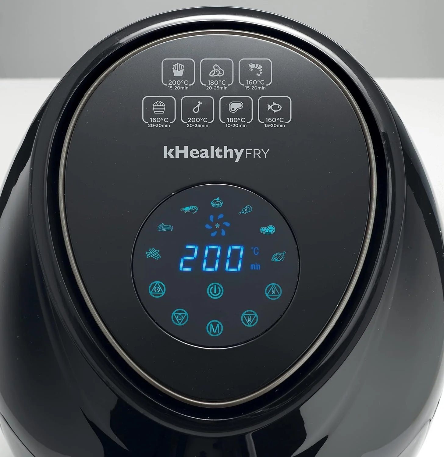 سرخ کن هوا دیجیتال کنوود kHealthyFrY مدل XXL با ظرفیت 5.5 لیتر و 2.4 کیلوگرم، پخت و پز سالم در تمام طول روز، فقط با یک قاشق روغن، دارای صفحه نمایش لمسی، محدوده دمایی قابل تنظیم گسترده HFP50.000BK - دارای گارانتی بین المللی