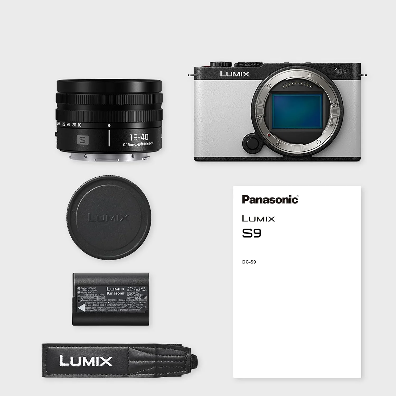 دوربین فیلمبرداری بدون آینه فول فریم پاناسونیک Lumix S9 مدل Open Gate Vlogging به رنگ سفید، به همراه لنز S-R1840E 18-40mm S، 24.2 مگاپیکسل، فیلمبرداری 6K / 4K، فوکوس خودکار 779 نقطه ای PDAF، تثبیت کننده تصویر، صفحه نمایش با زاویه آزاد، WiFi دوربین فیلمبرداری بدون آینه فول فریم پاناسونیک Lumix S9 مدل Open Gate Vlogging به رنگ سفید، به همراه لنز S-R1840E 18-40mm S، 24.2 مگاپیکسل، فیلمبرداری 6K / 4K، فوکوس خودکار 779 نقطه ای PDAF، تثبیت کننده تصویر، صفحه نمایش با زاویه آزاد، WiFi