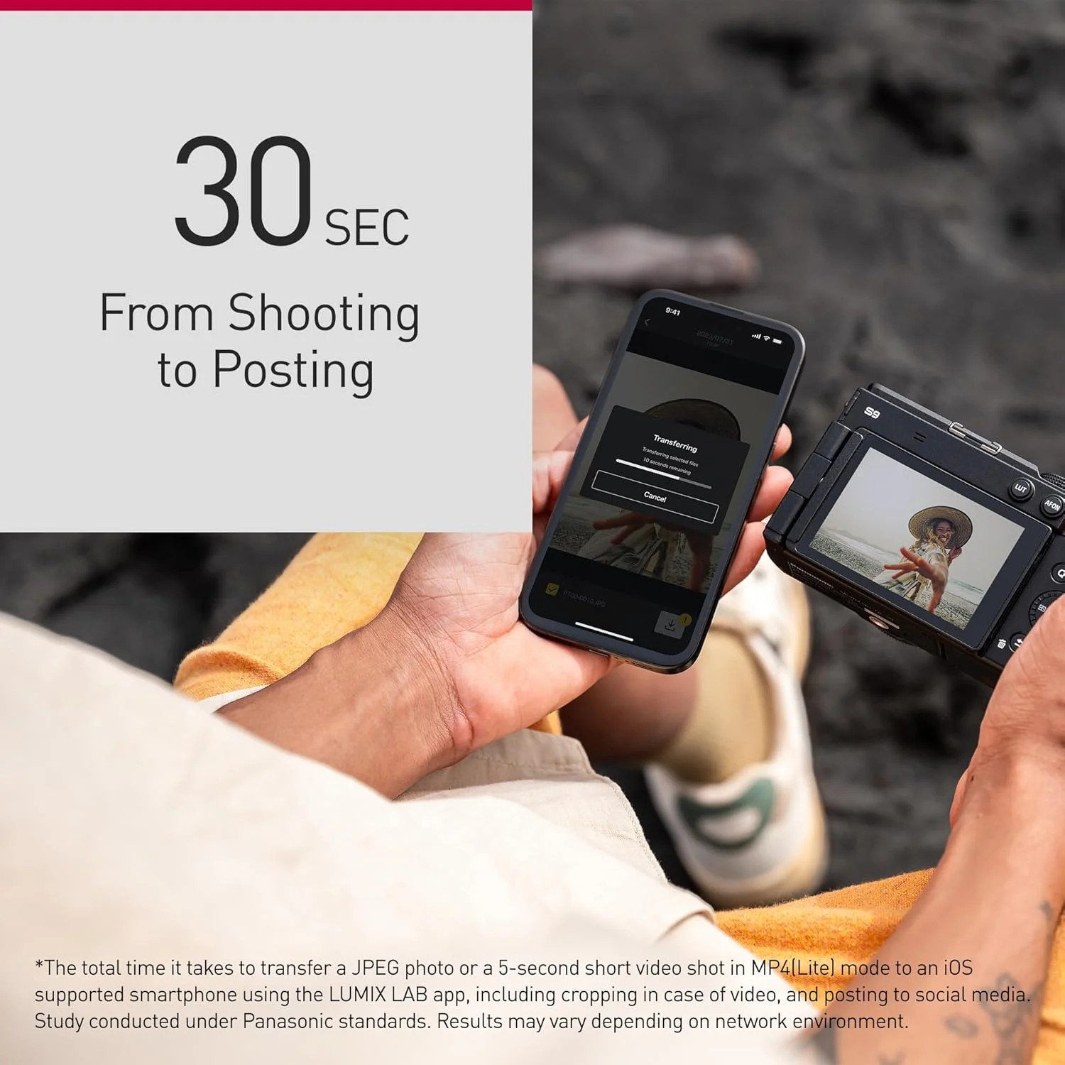 دوربین فیلمبرداری بدون آینه فول فریم پاناسونیک Lumix S9 مدل Open Gate Vlogging به رنگ سفید، به همراه لنز S-R1840E 18-40mm S، 24.2 مگاپیکسل، فیلمبرداری 6K / 4K، فوکوس خودکار 779 نقطه ای PDAF، تثبیت کننده تصویر، صفحه نمایش با زاویه آزاد، WiFi دوربین فیلمبرداری بدون آینه فول فریم پاناسونیک Lumix S9 مدل Open Gate Vlogging به رنگ سفید، به همراه لنز S-R1840E 18-40mm S، 24.2 مگاپیکسل، فیلمبرداری 6K / 4K، فوکوس خودکار 779 نقطه ای PDAF، تثبیت کننده تصویر، صفحه نمایش با زاویه آزاد، WiFi