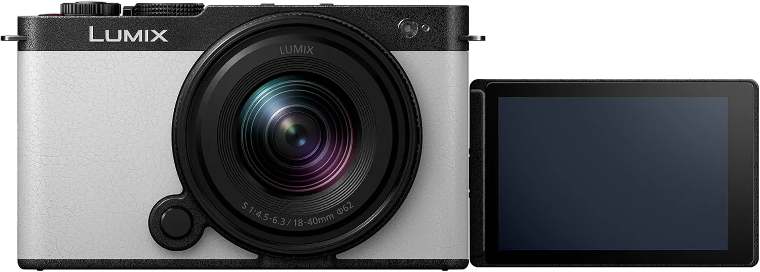 دوربین فیلمبرداری بدون آینه فول فریم پاناسونیک Lumix S9 مدل Open Gate Vlogging به رنگ سفید، به همراه لنز S-R1840E 18-40mm S، 24.2 مگاپیکسل، فیلمبرداری 6K / 4K، فوکوس خودکار 779 نقطه ای PDAF، تثبیت کننده تصویر، صفحه نمایش با زاویه آزاد، WiFi دوربین فیلمبرداری بدون آینه فول فریم پاناسونیک Lumix S9 مدل Open Gate Vlogging به رنگ سفید، به همراه لنز S-R1840E 18-40mm S، 24.2 مگاپیکسل، فیلمبرداری 6K / 4K، فوکوس خودکار 779 نقطه ای PDAF، تثبیت کننده تصویر، صفحه نمایش با زاویه آزاد، WiFi