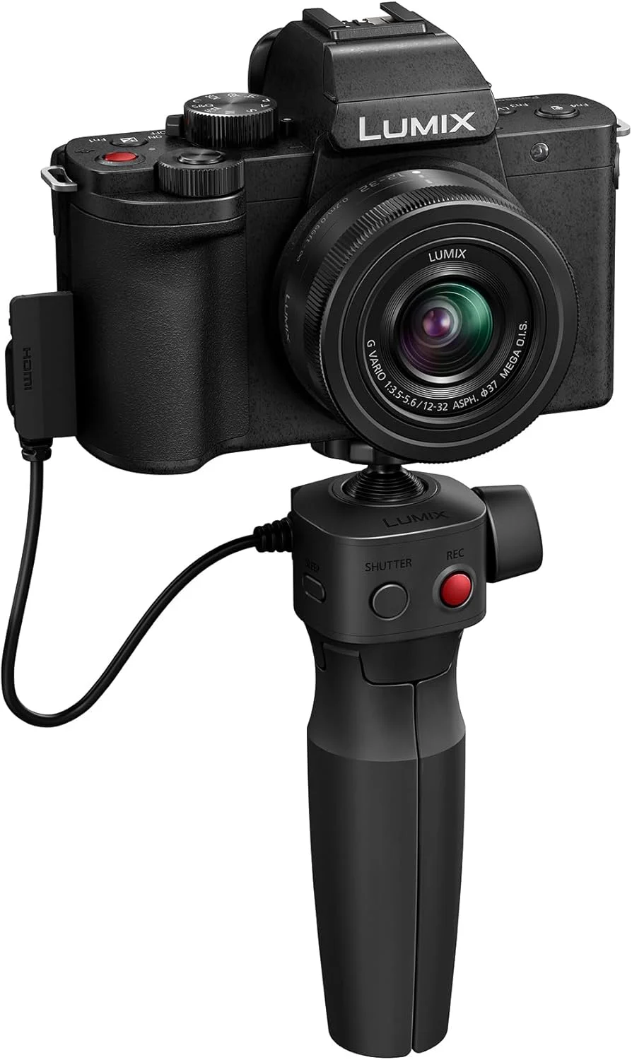 دوربین بدون آینه پاناسونیک Lumix DC-G100DVEGK Micro Four Thirds به همراه لنز Lumix G Vario 12-32mm F3.5-5.6 و دسته سه پایه DMW-SHGR2، 20.3 مگاپیکسل، فیلمبرداری 4K 30p/FHD 60، دوربین Vlog، شارژ USB-C، مشکی دوربین بدون آینه پاناسونیک Lumix DC-G100DVEGK Micro Four Thirds به همراه لنز Lumix G Vario 12-32mm F3.5-5.6 و دسته سه پایه DMW-SHGR2، 20.3 مگاپیکسل، فیلمبرداری 4K 30p/FHD 60، دوربین Vlog، شارژ USB-C، مشکی