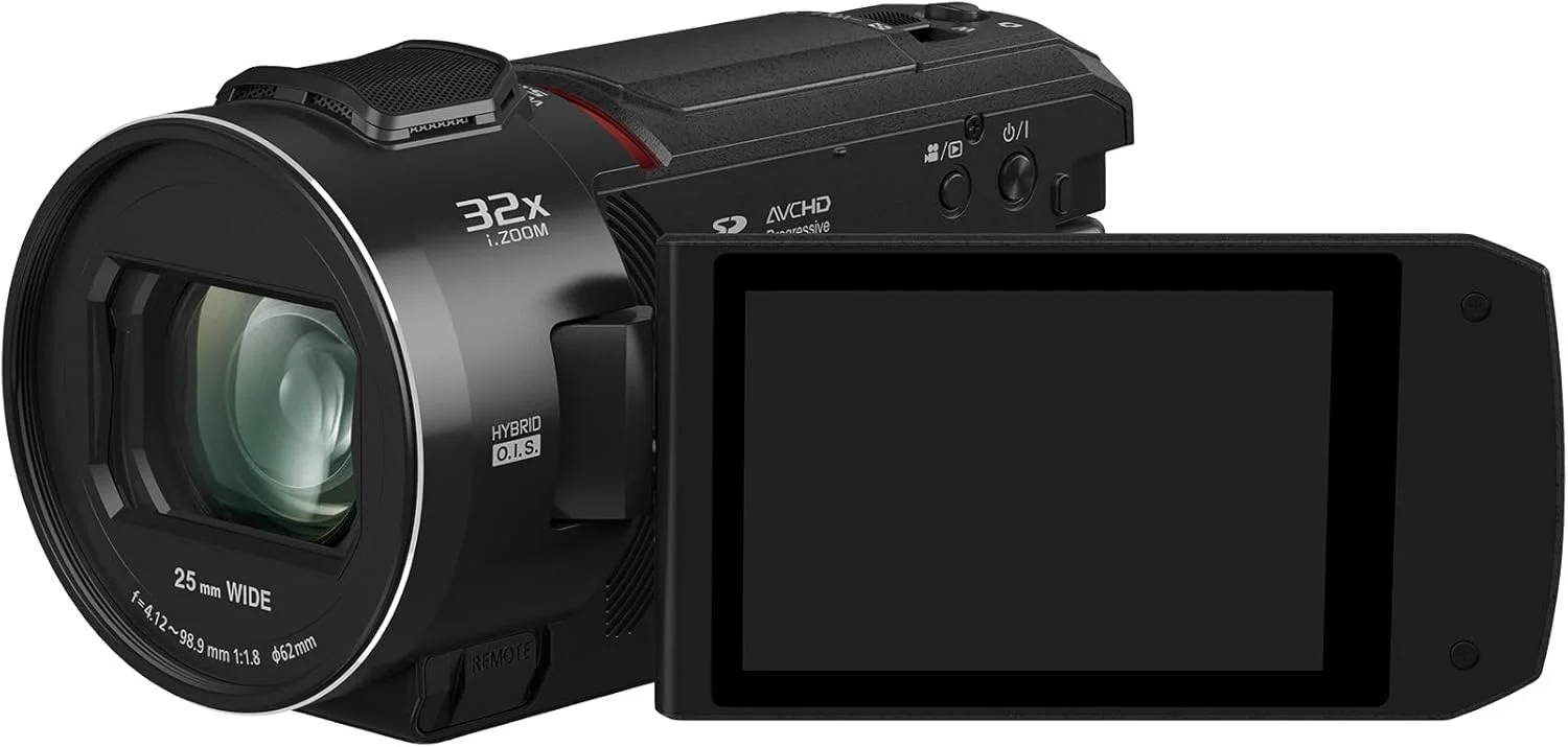 دوربین فیلمبرداری 4K پاناسونیک HC-VX3E-K، فیلمبرداری 4K (25p)، لنز زاویه باز 25 میلیمتری F1.8، زوم اپتیکال 24X، لرزشگیر هیبریدی OIS+، HDR، میکروفون زوم، صفحه لمسی، عملکردهای خلاقانه (مشکی) دوربین فیلمبرداری 4K پاناسونیک HC-VX3E-K، فیلمبرداری 4K (25p)، لنز زاویه باز 25 میلیمتری F1.8، زوم اپتیکال 24X، لرزشگیر هیبریدی OIS+، HDR، میکروفون زوم، صفحه لمسی، عملکردهای خلاقانه (مشکی)