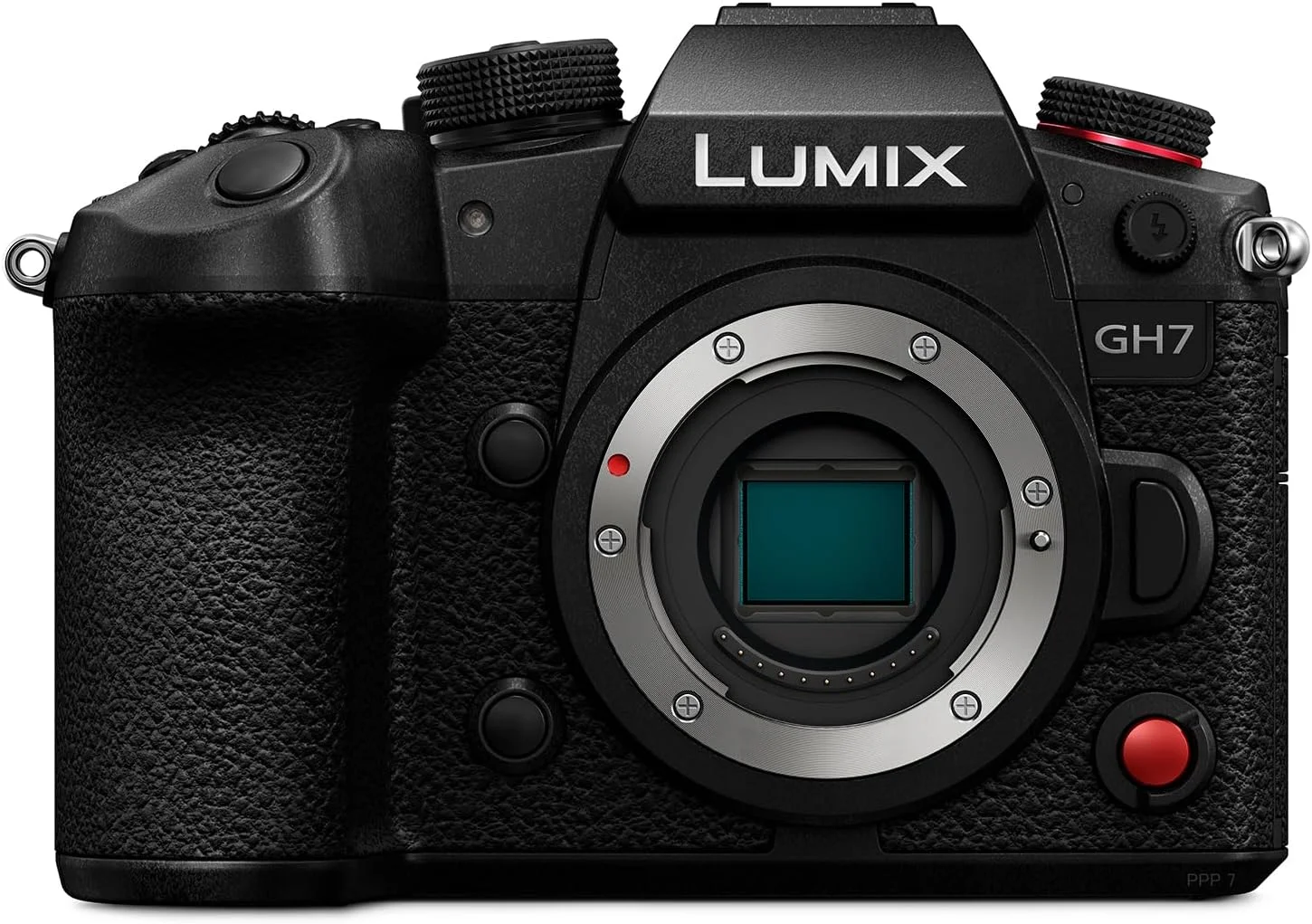 دوربین پاناسونیک Lumix DC-GH7E Micro Four Thirds، 25.2 مگاپیکسل، Open Gate، فیلمبرداری C4K/4K 4:2:2 60/50p، فوکوس خودکار هیبریدی فازی، Active IS، LUT، صدای ممیز شناور 32 بیتی، منظره یاب OLED، مانیتور چرخان، مشکی