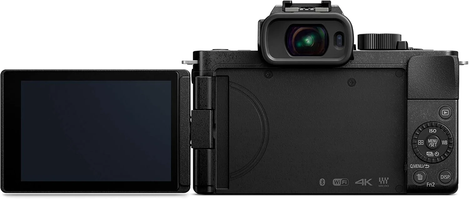 دوربین سیستم پاناسونیک Lumix DC-G110VEG-K (20 مگاپیکسل، 4K، تثبیت کننده تصویر، صفحه لمسی 7.5 سانتی متری، لنز 12-32 میلی متری، دسته سه پایه، مشکی)