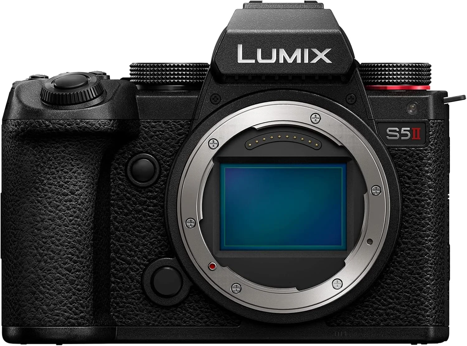 دوربین بدون آینه فول فریم پاناسونیک LUMIX DC-S5 II، 4K 60P و 6K 30P، صفحه نمایش چرخان، Wi-Fi، فوکوس خودکار هیبریدی فازی با 779 نقطه، لرزشگیر فعال، مشکی