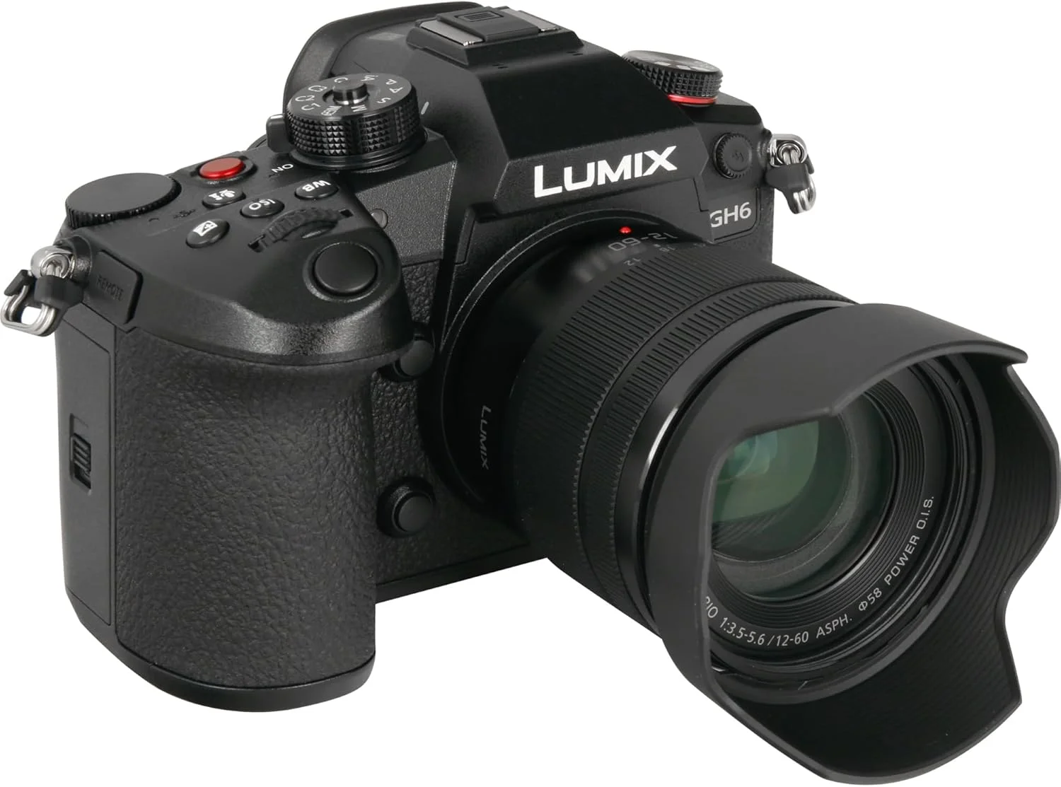 دوربین بدون آینه پاناسونیک LUMIX GH6 به همراه لنز LUMIX 12-60 mm F3.5-5.6، سنسور 25.2 مگاپیکسل، فیلمبرداری 5.7K 60fps/4K 120fps، ضبط نامحدود ویدیو C4K/4K 4:2:2 10-Bit، لرزشگیر تصویر دوگانه 5 محوره 7.5 استاپ