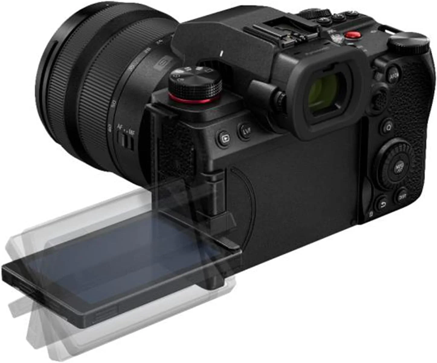 دوربین بدون آینه فول فریم پاناسونیک LUMIX DC-S5 II، 4K 60P و 6K 30P، صفحه نمایش چرخان، Wi-Fi، فوکوس خودکار هیبریدی فازی با 779 نقطه، لرزشگیر فعال، مشکی دوربین بدون آینه فول فریم پاناسونیک LUMIX DC-S5 II، 4K 60P و 6K 30P، صفحه نمایش چرخان، Wi-Fi، فوکوس خودکار هیبریدی فازی با 779 نقطه، لرزشگیر فعال، مشکی