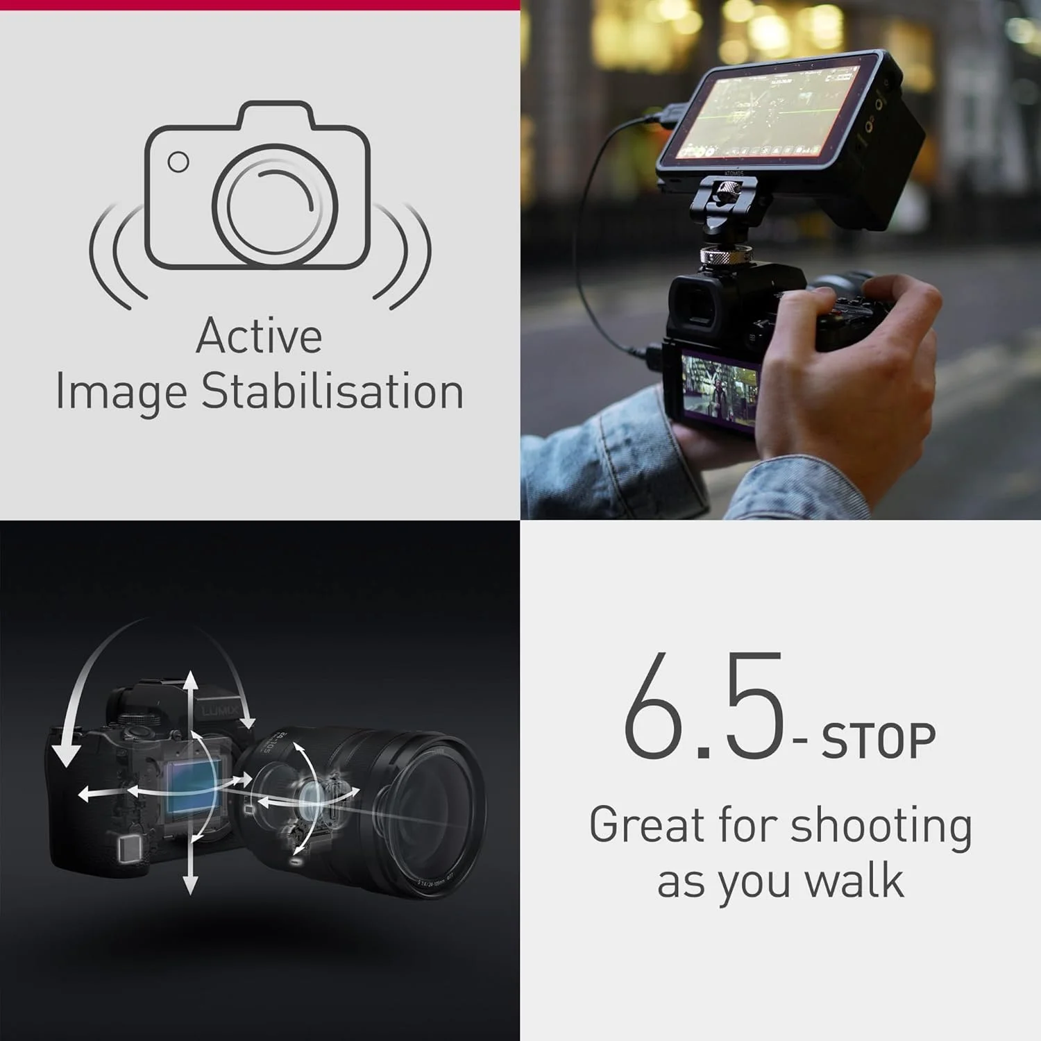 دوربین بدون آینه فول فریم پاناسونیک LUMIX DC-S5 II، 4K 60P و 6K 30P، صفحه نمایش چرخان، Wi-Fi، فوکوس خودکار هیبریدی فازی با 779 نقطه، لرزشگیر فعال، مشکی دوربین بدون آینه فول فریم پاناسونیک LUMIX DC-S5 II، 4K 60P و 6K 30P، صفحه نمایش چرخان، Wi-Fi، فوکوس خودکار هیبریدی فازی با 779 نقطه، لرزشگیر فعال، مشکی