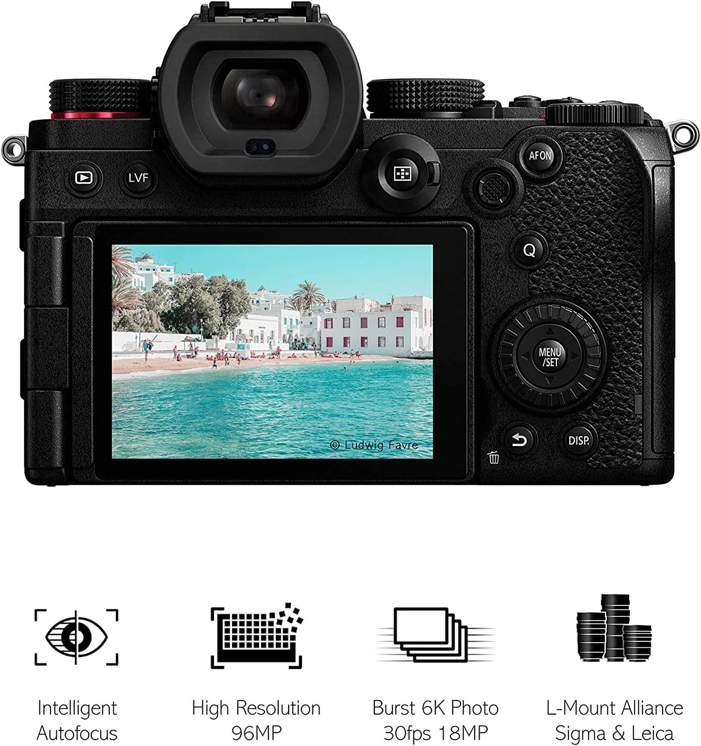 دوربین بدون آینه فول فریم پاناسونیک LUMIX DC-S5GR-KIT S5، ضبط ویدیو 4K 60P با صفحه نمایش چرخان و Wi-Fi، مانت L، لرزشگیر دوگانه 5 محوره، (مشکی) و گریپ مخصوص ولاگینگ [اختصاصی آمازون]