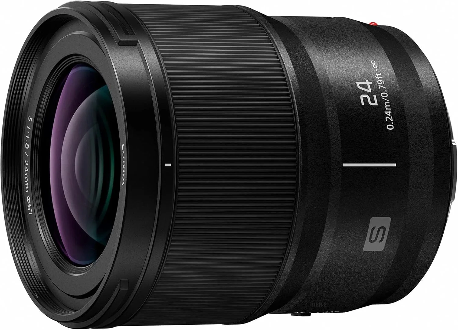 لنز دوربین پاناسونیک سری LUMIX S، لنز 24 میلی‌متری F1.8 با مانت L قابل تعویض برای دوربین‌های دیجیتال فول فریم بدون آینه، S-S24 مشکی