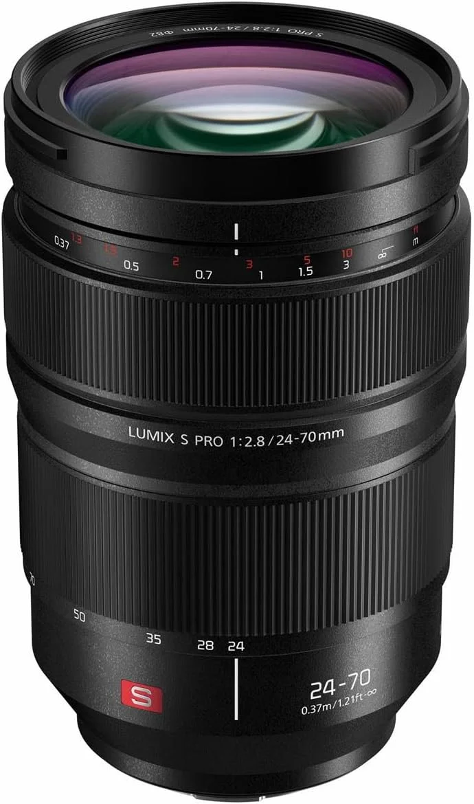 لنز قابل تعویض پاناسونیک Lumix S Pro 24-70mm F2.8 با مانت L برای دوربین های دیجیتال فول فریم سری Lumix S - مدل S-E2470 (USA)