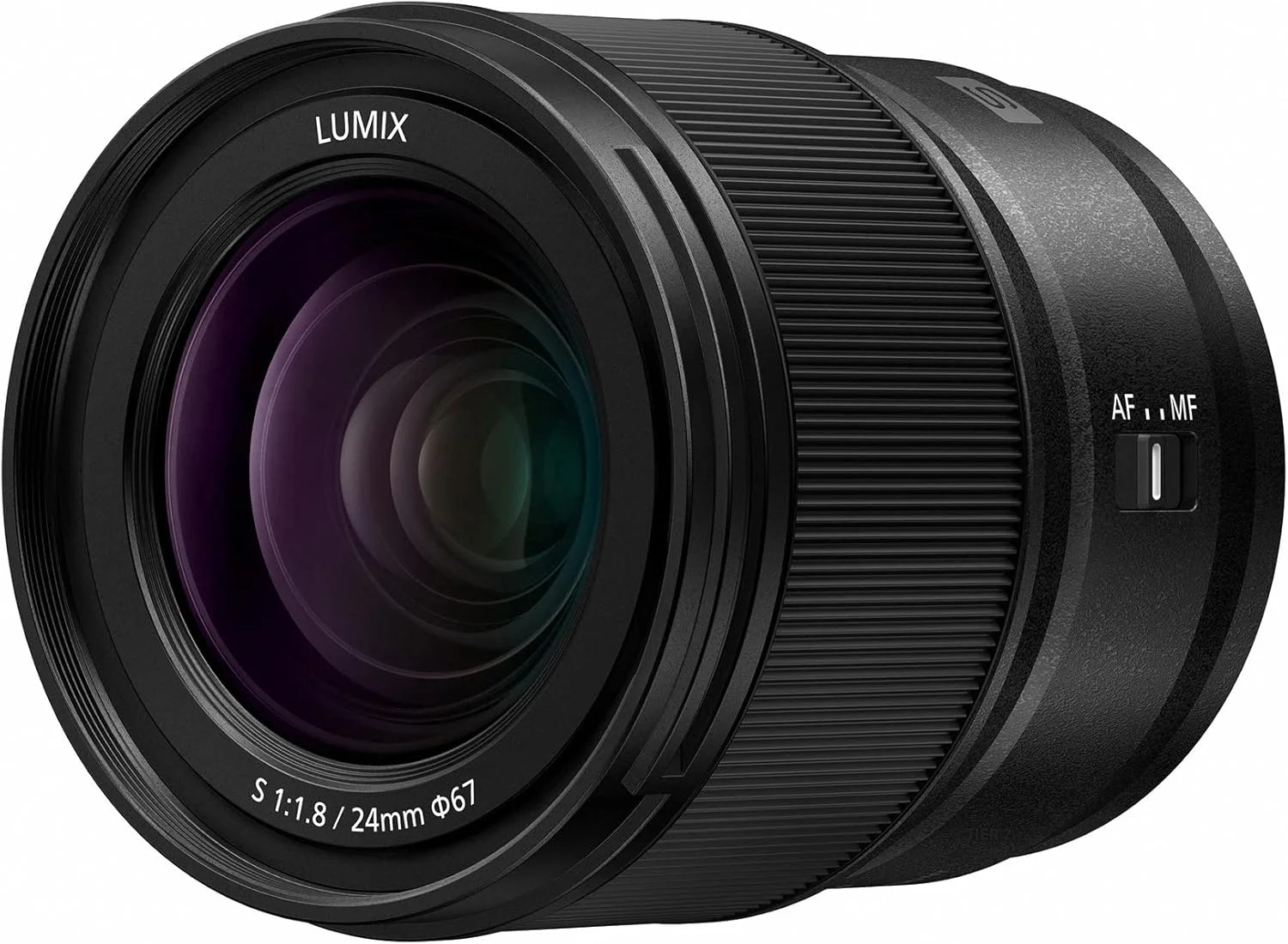 لنز دوربین پاناسونیک سری LUMIX S، لنز 24 میلی‌متری F1.8 با مانت L قابل تعویض برای دوربین‌های دیجیتال فول فریم بدون آینه، S-S24 مشکی