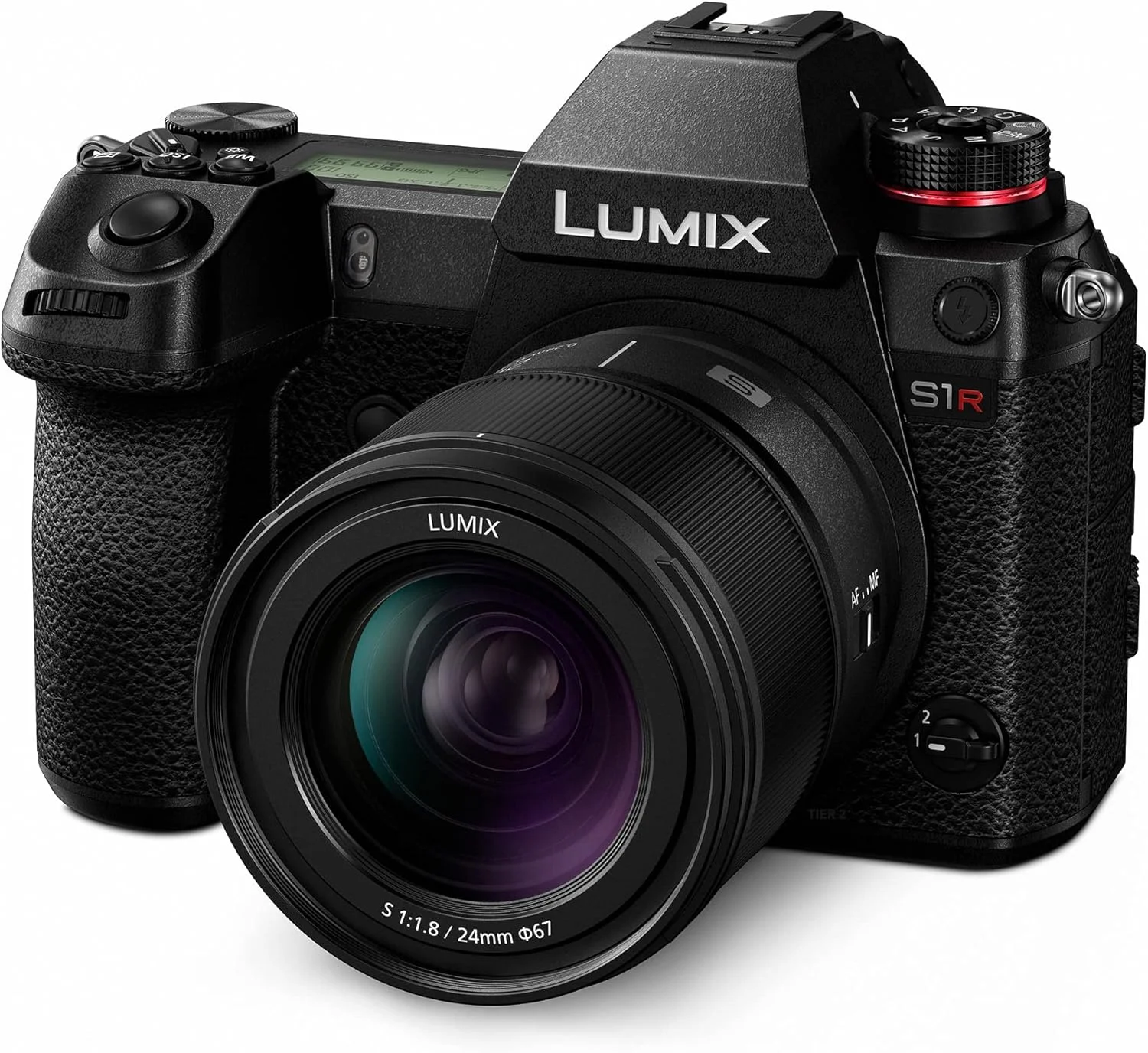 لنز دوربین پاناسونیک سری LUMIX S، لنز 24 میلی‌متری F1.8 با مانت L قابل تعویض برای دوربین‌های دیجیتال فول فریم بدون آینه، S-S24 مشکی