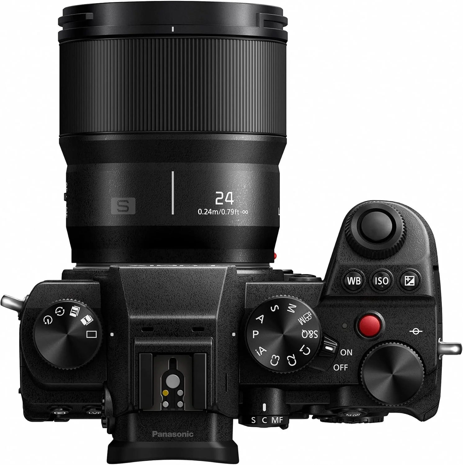 لنز دوربین پاناسونیک سری LUMIX S، لنز 24 میلی‌متری F1.8 با مانت L قابل تعویض برای دوربین‌های دیجیتال فول فریم بدون آینه، S-S24 مشکی