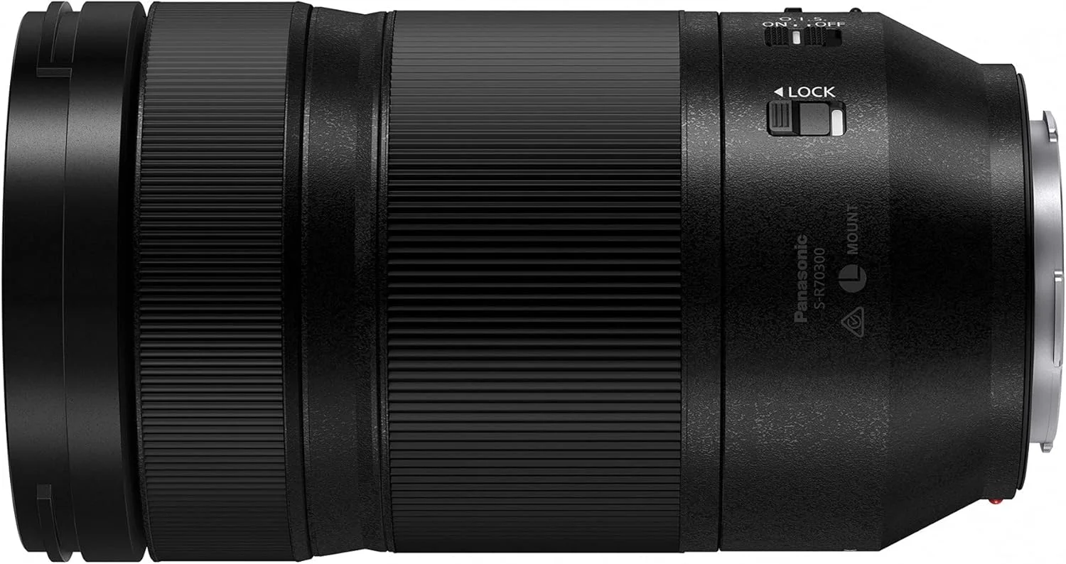 لنز دوربین پاناسونیک LUMIX S Series، 70-300mm F4.5-5.6 Macro O.I.S. لنز قابل تعویض L Mount برای دوربین های دیجیتال فول فریم بدون آینه مشکی
