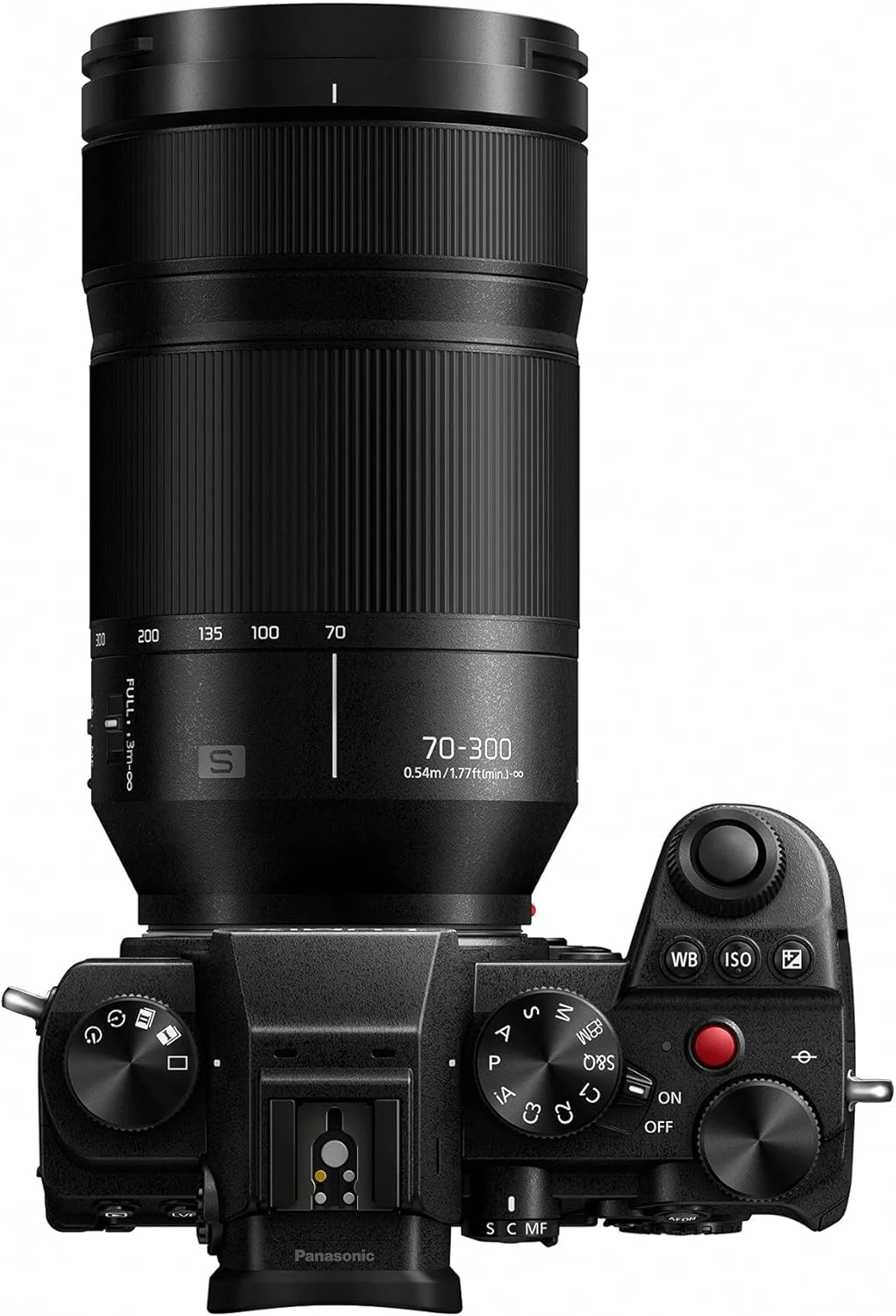 لنز دوربین پاناسونیک LUMIX S Series، 70-300mm F4.5-5.6 Macro O.I.S. لنز قابل تعویض L Mount برای دوربین های دیجیتال فول فریم بدون آینه مشکی