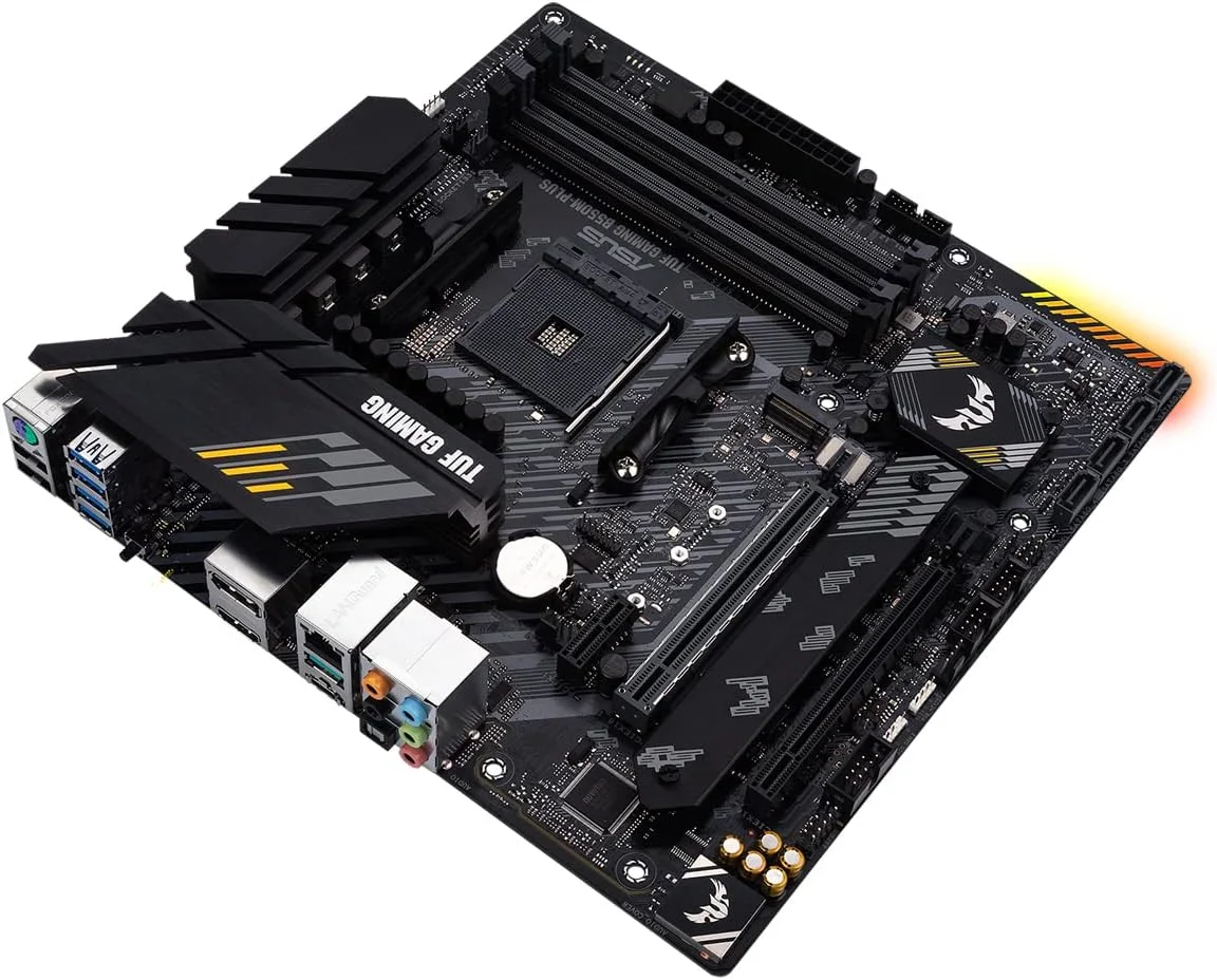 مادربرد گیمینگ ایسوس TUF Gaming B550M-PLUS، AMD AM4، نسل سوم Ryzen microATX، PCIe 4.0، LAN 2.5 گیگابیتی، BIOS Flashback، هدر RGB Gen 2 آدرس پذیر - 90MB14A0-M0EAY0، مشکی، B550 مادربرد گیمینگ ایسوس TUF Gaming B550M-PLUS، AMD AM4، نسل سوم Ryzen microATX، PCIe 4.0، LAN 2.5 گیگابیتی، BIOS Flashback، هدر RGB Gen 2 آدرس پذیر - 90MB14A0-M0EAY0، مشکی، B550