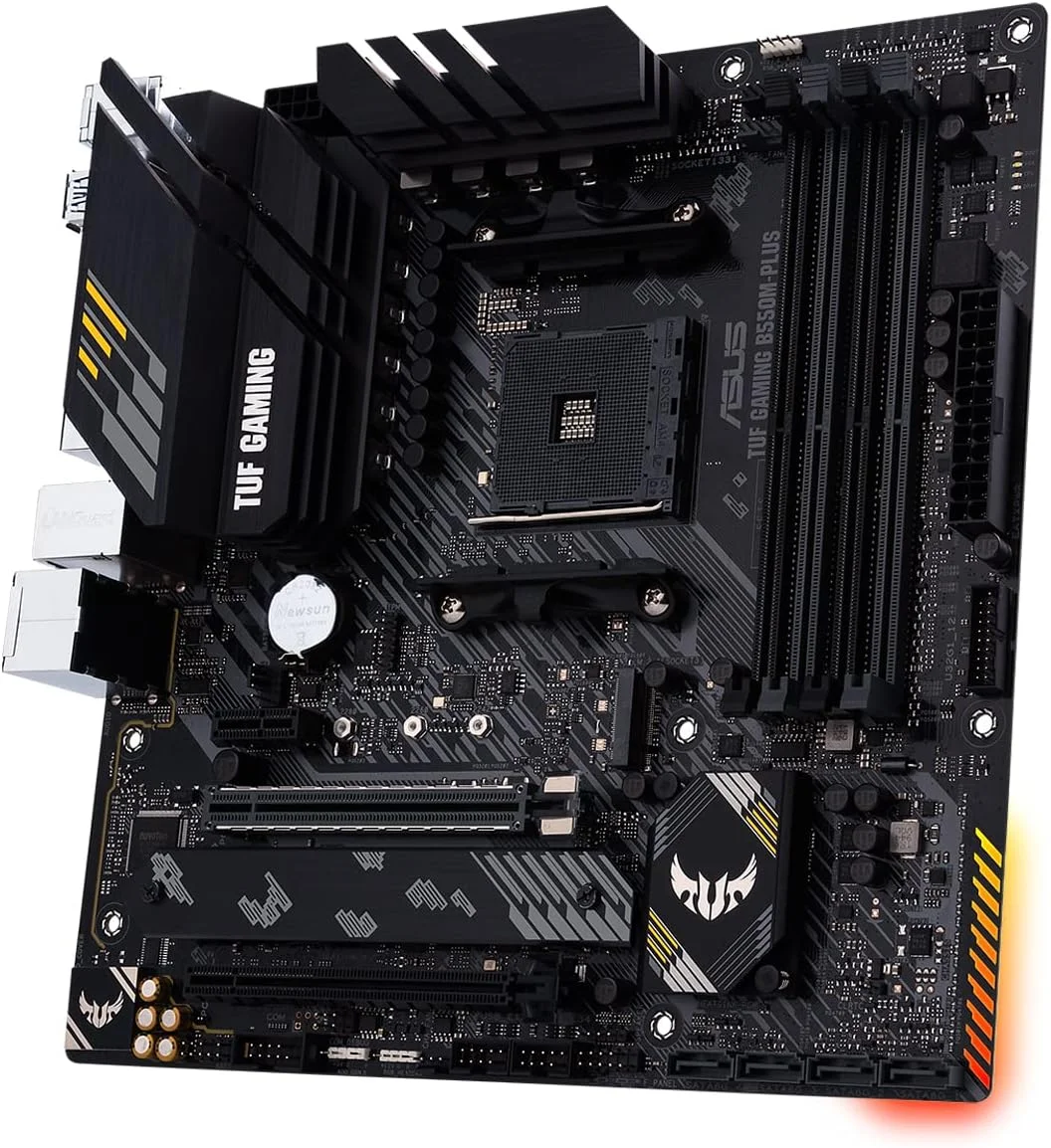 مادربرد گیمینگ ایسوس TUF Gaming B550M-PLUS، AMD AM4، نسل سوم Ryzen microATX، PCIe 4.0، LAN 2.5 گیگابیتی، BIOS Flashback، هدر RGB Gen 2 آدرس پذیر - 90MB14A0-M0EAY0، مشکی، B550 مادربرد گیمینگ ایسوس TUF Gaming B550M-PLUS، AMD AM4، نسل سوم Ryzen microATX، PCIe 4.0، LAN 2.5 گیگابیتی، BIOS Flashback، هدر RGB Gen 2 آدرس پذیر - 90MB14A0-M0EAY0، مشکی، B550