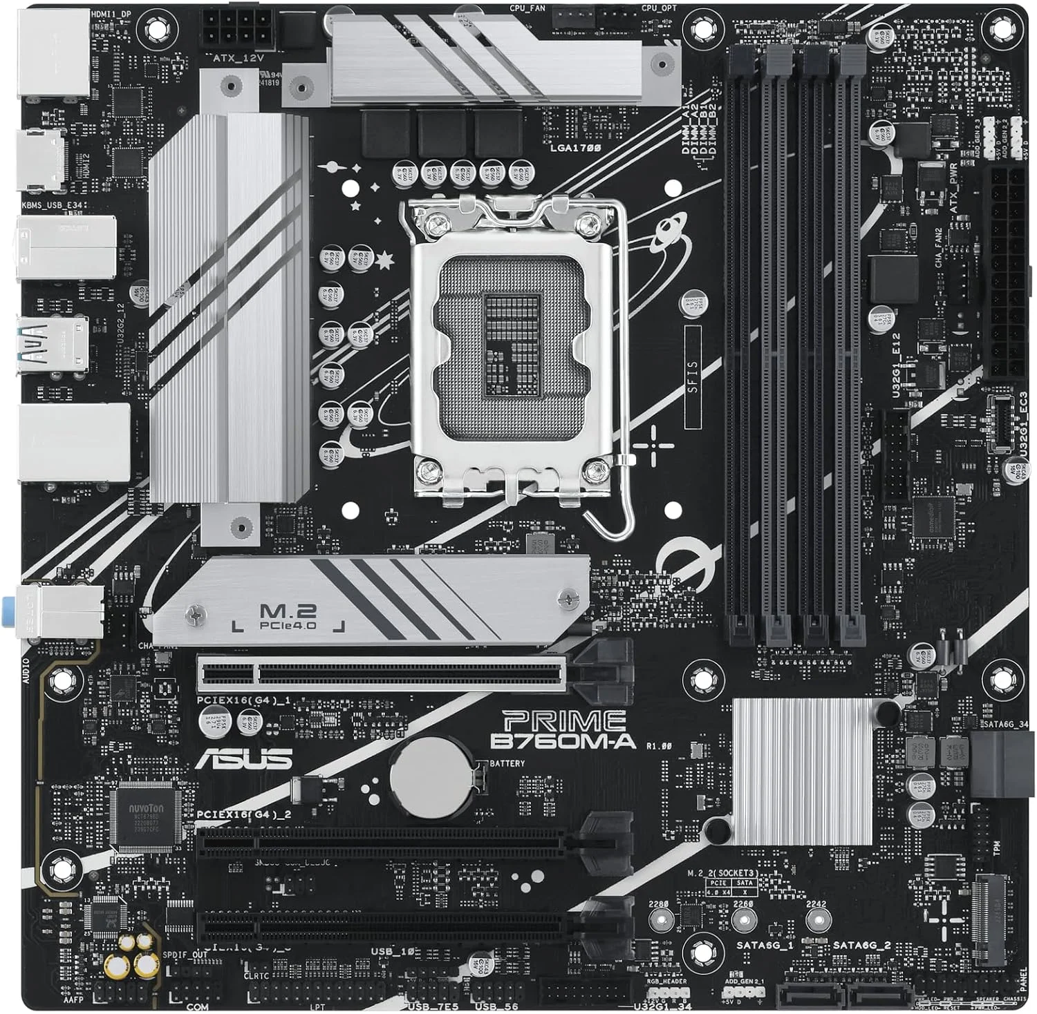 مادربرد تجاری ایسوس Prime B760M-A-CSM سوکت اینتل LGA 1700 (اینتل B760، mATX، حافظه DDR5، 2x PCIe 4.0 M.2، Aura Sync) مادربرد تجاری ایسوس Prime B760M-A-CSM سوکت اینتل LGA 1700 (اینتل B760، mATX، حافظه DDR5، 2x PCIe 4.0 M.2، Aura Sync)