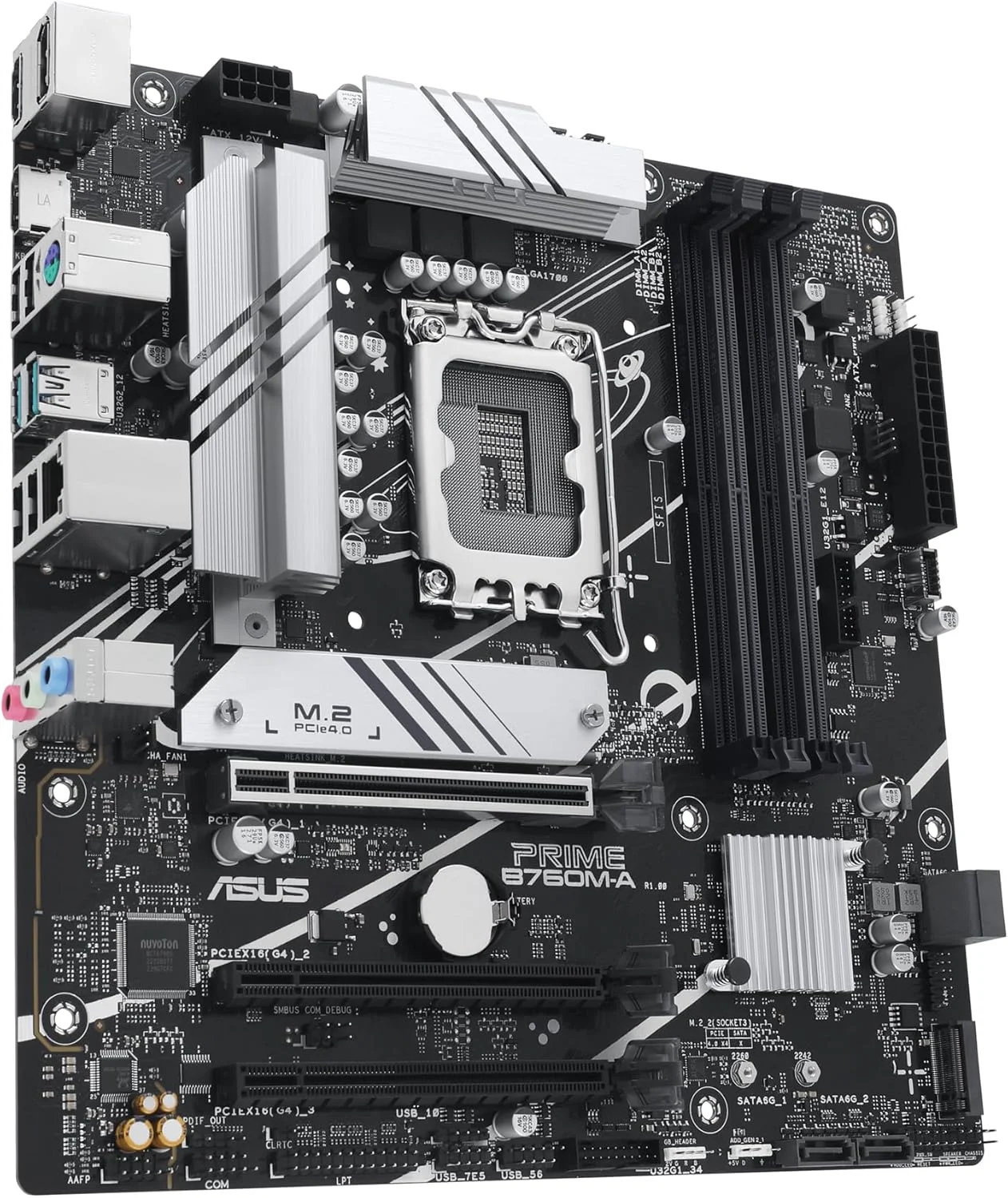 مادربرد تجاری ایسوس Prime B760M-A-CSM سوکت اینتل LGA 1700 (اینتل B760، mATX، حافظه DDR5، 2x PCIe 4.0 M.2، Aura Sync) مادربرد تجاری ایسوس Prime B760M-A-CSM سوکت اینتل LGA 1700 (اینتل B760، mATX، حافظه DDR5، 2x PCIe 4.0 M.2، Aura Sync)