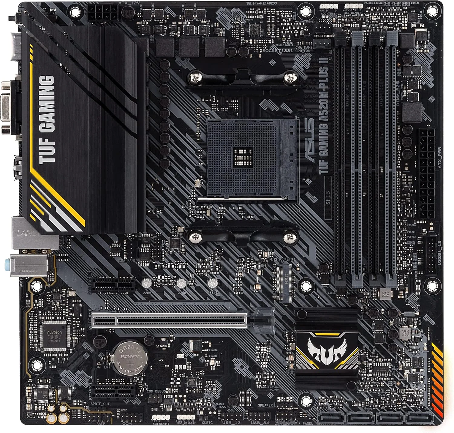 مادربرد ایسوس TUF Gaming A520M-Plus II سوکت AM4 (AMD Ryzen، micro-ATX، M.2، SATA 6Gbit/s، USB 3.2 Gen 2، Aura Sync) مادربرد ایسوس TUF Gaming A520M-Plus II سوکت AM4 (AMD Ryzen، micro-ATX، M.2، SATA 6Gbit/s، USB 3.2 Gen 2، Aura Sync)