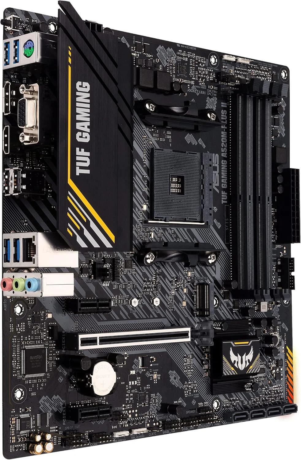 مادربرد ایسوس TUF Gaming A520M-Plus II سوکت AM4 (AMD Ryzen، micro-ATX، M.2، SATA 6Gbit/s، USB 3.2 Gen 2، Aura Sync) مادربرد ایسوس TUF Gaming A520M-Plus II سوکت AM4 (AMD Ryzen، micro-ATX، M.2، SATA 6Gbit/s، USB 3.2 Gen 2، Aura Sync)