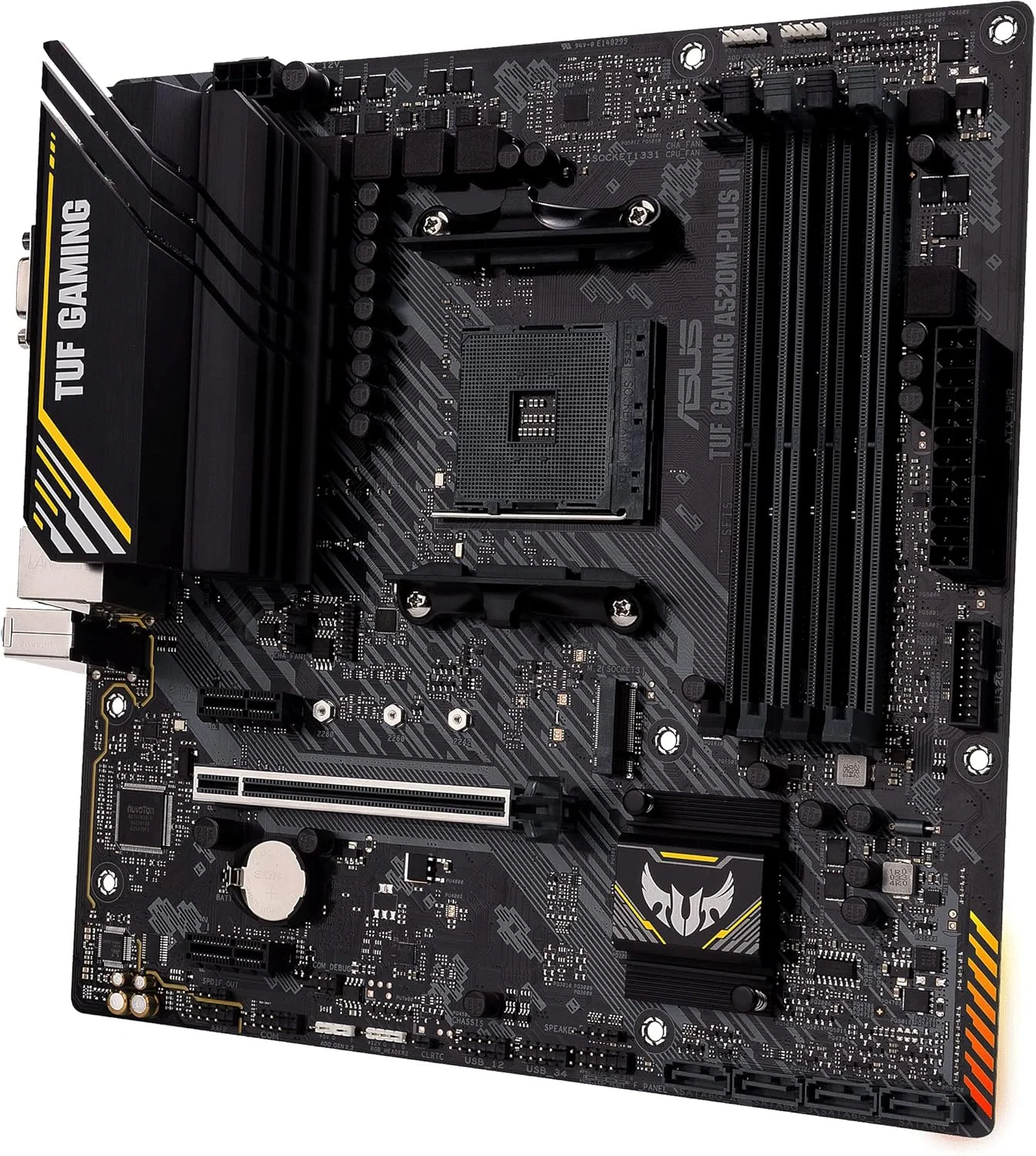 مادربرد ایسوس TUF Gaming A520M-Plus II سوکت AM4 (AMD Ryzen، micro-ATX، M.2، SATA 6Gbit/s، USB 3.2 Gen 2، Aura Sync) مادربرد ایسوس TUF Gaming A520M-Plus II سوکت AM4 (AMD Ryzen، micro-ATX، M.2، SATA 6Gbit/s، USB 3.2 Gen 2، Aura Sync)