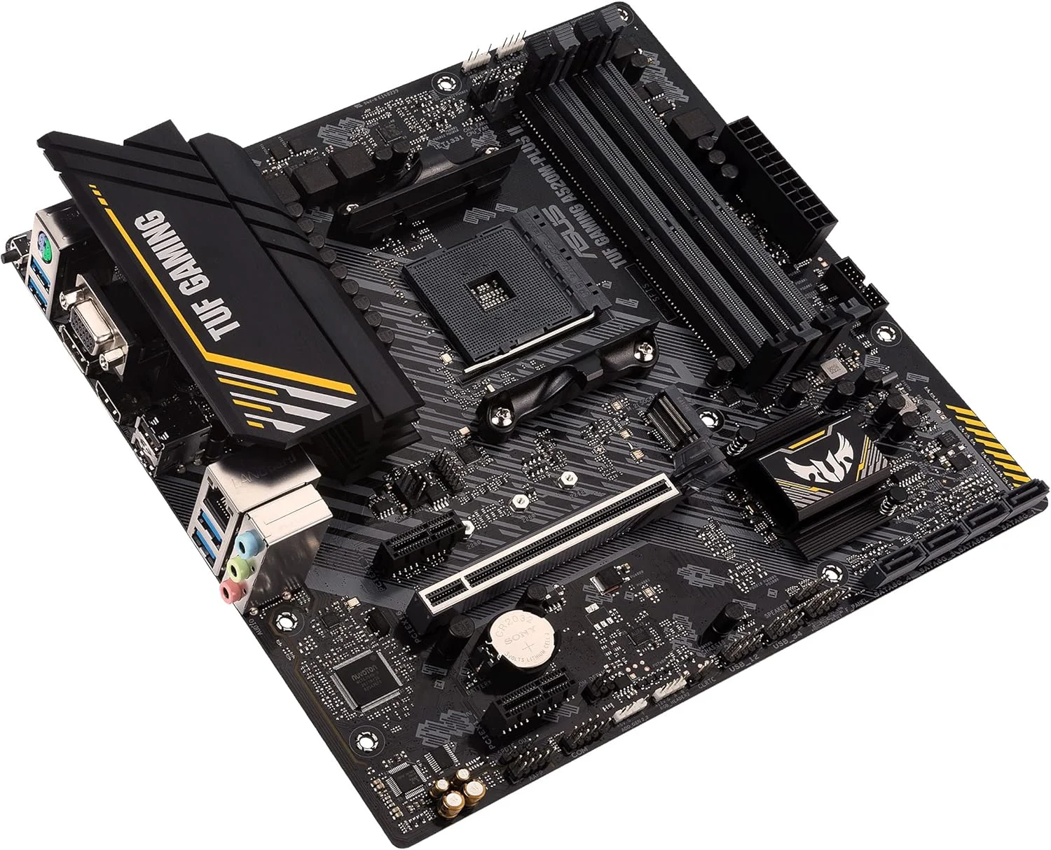 مادربرد ایسوس TUF Gaming A520M-Plus II سوکت AM4 (AMD Ryzen، micro-ATX، M.2، SATA 6Gbit/s، USB 3.2 Gen 2، Aura Sync) مادربرد ایسوس TUF Gaming A520M-Plus II سوکت AM4 (AMD Ryzen، micro-ATX، M.2، SATA 6Gbit/s، USB 3.2 Gen 2، Aura Sync)