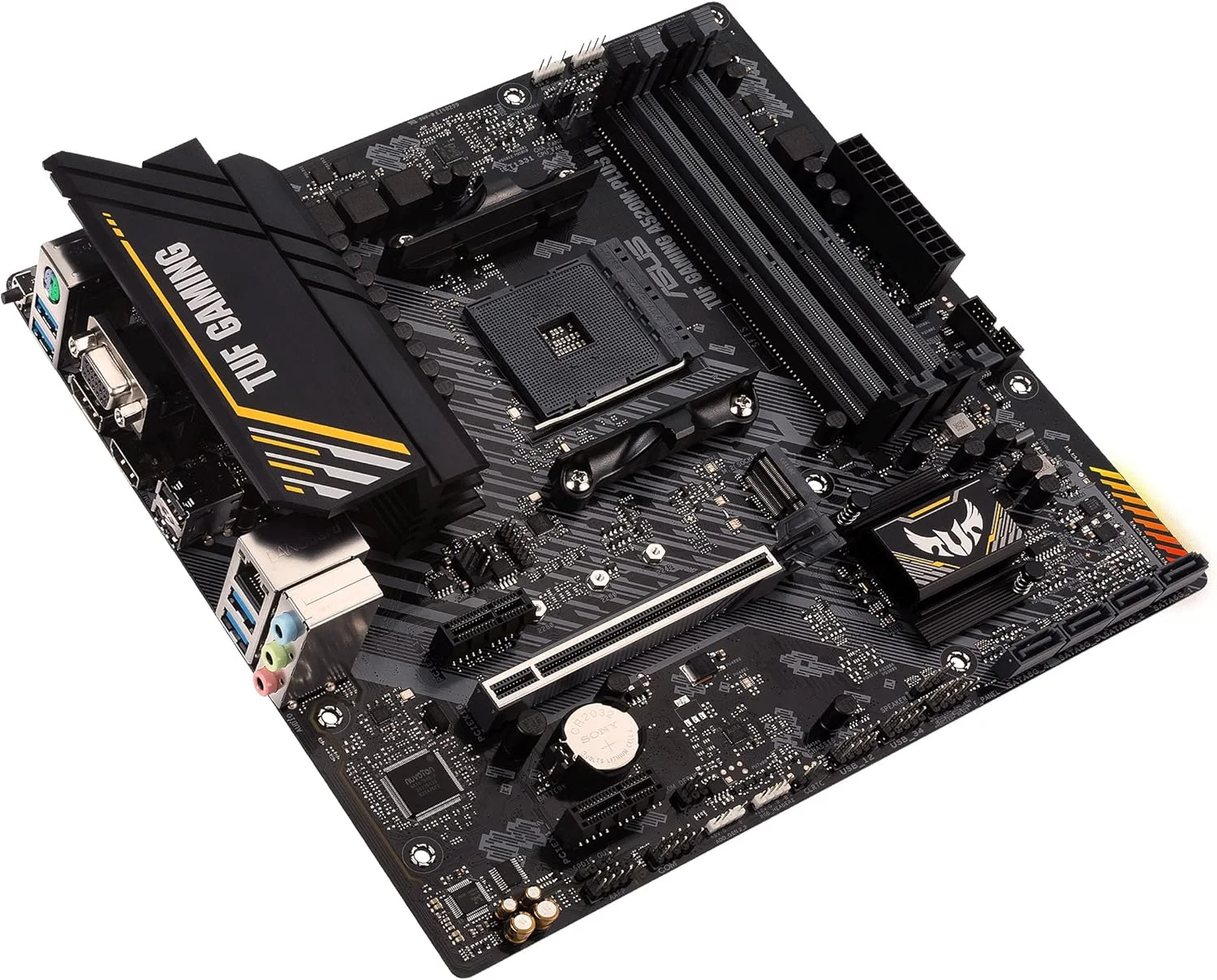 مادربرد ایسوس TUF Gaming A520M-Plus II سوکت AM4 (AMD Ryzen، micro-ATX، M.2، SATA 6Gbit/s، USB 3.2 Gen 2، Aura Sync) مادربرد ایسوس TUF Gaming A520M-Plus II سوکت AM4 (AMD Ryzen، micro-ATX، M.2، SATA 6Gbit/s، USB 3.2 Gen 2، Aura Sync)