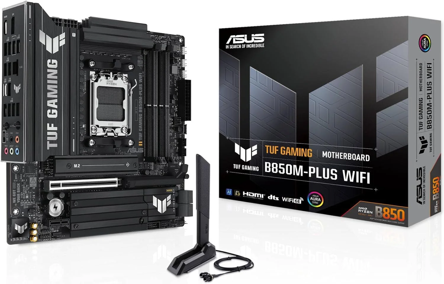 مادربرد ایسوس TUF GAMING B850M-PLUS WIFI/AM5,B850,USB20G,WIFI6E,AURA