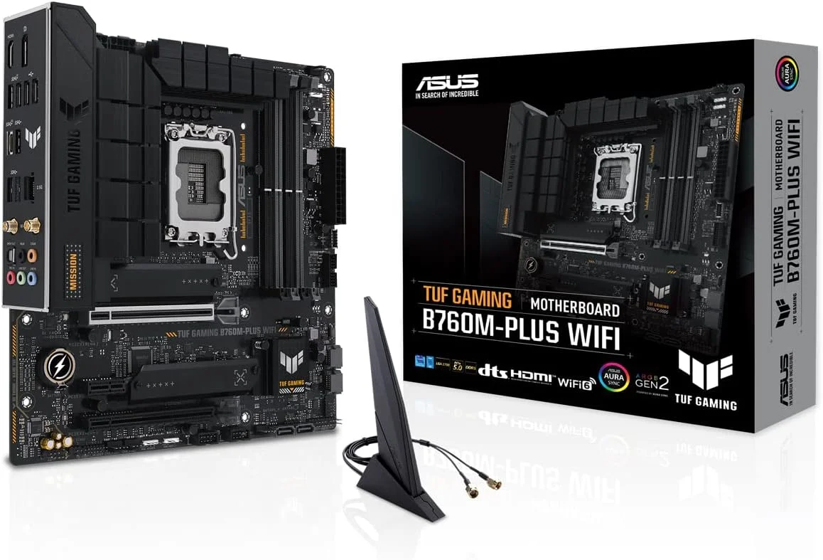 مادربرد ایسوس مدل TUF GAMING B760M-PLUS WIFI (اینتل، 1700، DDR5، mATX)