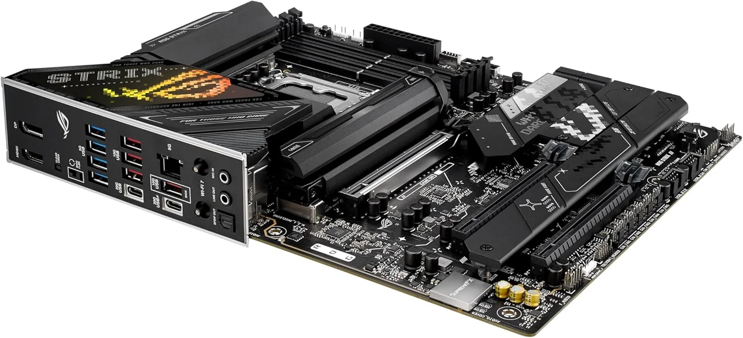 مادربرد ایسوس ROG Strix Z890-H Gaming WiFi Z890 LGA 1851 ATX، آماده برای پردازنده‌های Intel® Core™ Ultra Series 2، دارای قابلیت‌های پیشرفته هوش مصنوعی، 16+2+1+2 فاز، DDR5، شبکه 5 گیگابیتی، WiFi 7، چهار اسلات M.2، PCIe 5.0، USB Type-C®، اورکلاک هوش مصنوعی