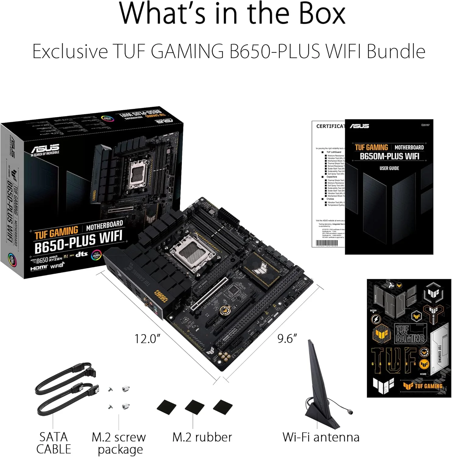 مادربرد گیمینگ ایسوس TUF Gaming B650-PLUS WiFi سوکت AM5 (LGA 1718) Ryzen 7000 ATX (14 فاز قدرت، پشتیبانی از PCIe® 5.0 M.2، حافظه DDR5، اترنت 2.5 گیگابیتی، WiFi 6، پشتیبانی از USB4® و Aura Sync) مادربرد گیمینگ ایسوس TUF Gaming B650-PLUS WiFi سوکت AM5 (LGA 1718) Ryzen 7000 ATX (14 فاز قدرت، پشتیبانی از PCIe® 5.0 M.2، حافظه DDR5، اترنت 2.5 گیگابیتی، WiFi 6، پشتیبانی از USB4® و Aura Sync)