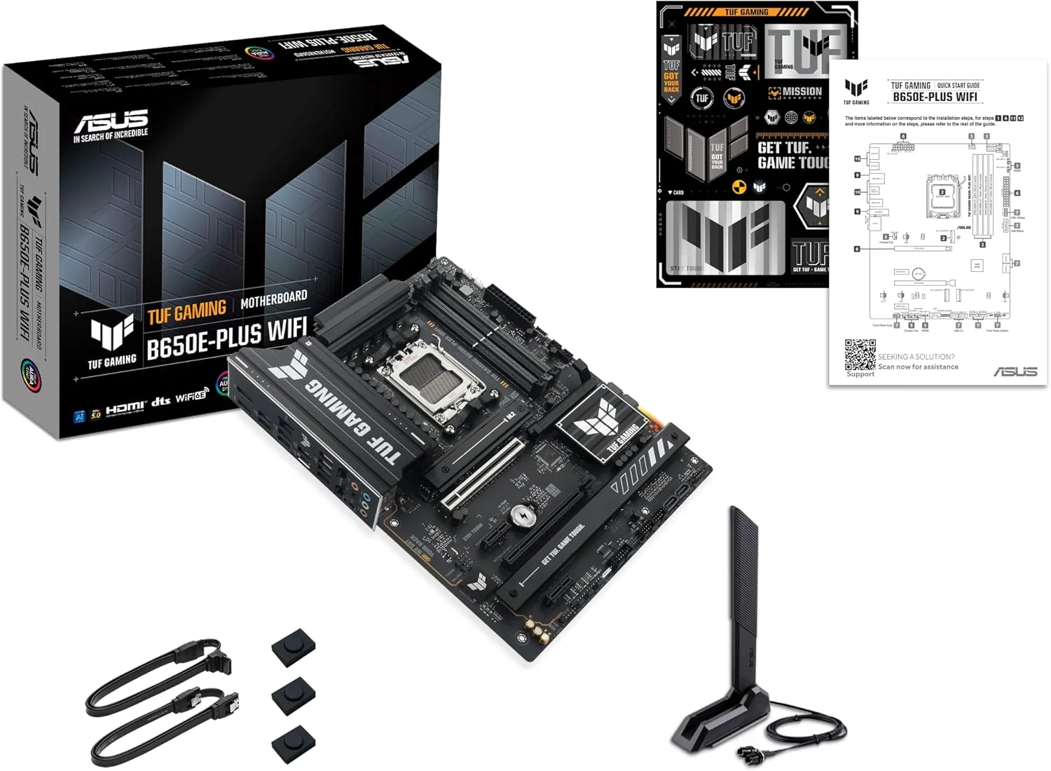مادربرد ایسوس TUF Gaming B650E-PLUS WiFi AMD B650 ATX، دارای 12+2+1 فاز قدرت 80A DrMOS، DDR5، آماده PCIe 5.0، 3X M.2، Wi-Fi 6E، LAN 2.5Gb، DisplayPort، HDMI™، USB Type-C، BIOS Flashback، Aura Sync مادربرد ایسوس TUF Gaming B650E-PLUS WiFi AMD B650 ATX، دارای 12+2+1 فاز قدرت 80A DrMOS، DDR5، آماده PCIe 5.0، 3X M.2، Wi-Fi 6E، LAN 2.5Gb، DisplayPort، HDMI™، USB Type-C، BIOS Flashback، Aura Sync