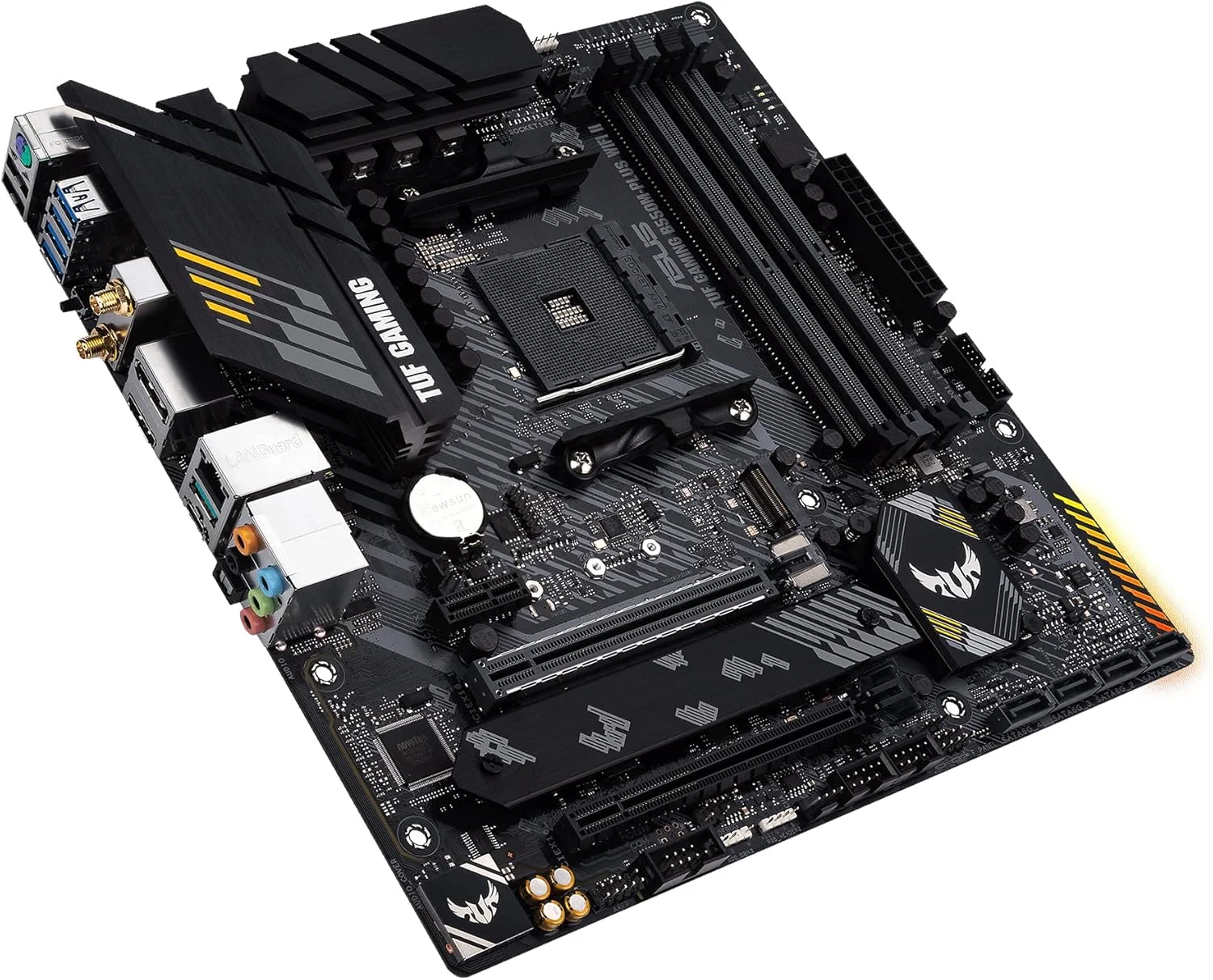 مادربرد گیمینگ ASUS TUF GAMING B550M-PLUS WiFi II AMD AM4 (نسل سوم Ryzen) microATX (PCIe 4.0, WiFi 6 2.5Gb LAN, BIOS FlashBack, HDMI 2.1, USB 3.2 Gen 2, هدر RGB Gen 2 آدرس پذیر و AURA Sync) مادربرد گیمینگ ASUS TUF GAMING B550M-PLUS WiFi II AMD AM4 (نسل سوم Ryzen) microATX (PCIe 4.0, WiFi 6 2.5Gb LAN, BIOS FlashBack, HDMI 2.1, USB 3.2 Gen 2, هدر RGB Gen 2 آدرس پذیر و AURA Sync)