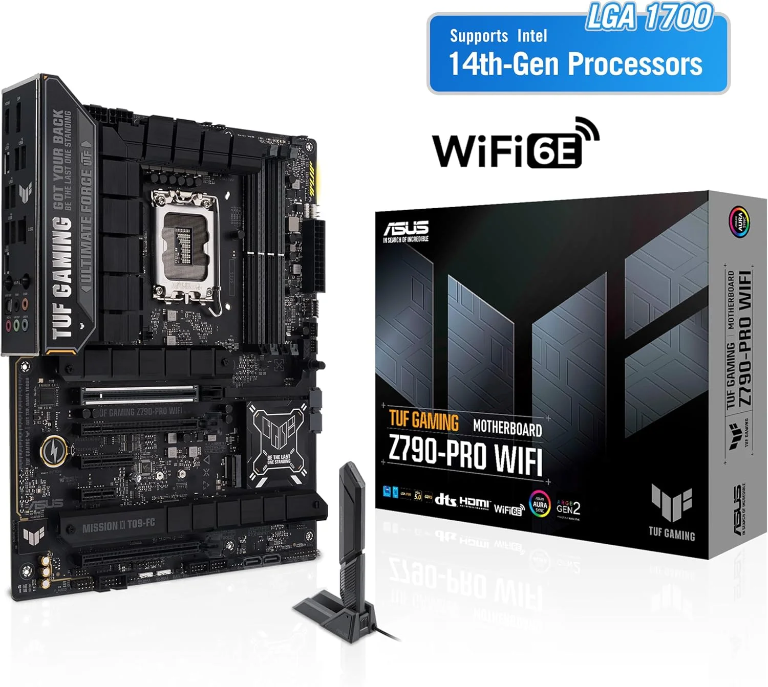 مادربرد ایسوس TUF GAMING Z790-PRO WIFI اینتل Z790 LGA 1700، ATX DDR5، PCIe 5.0، 4 اسلات M.2، اترنت اینتل 2.5 گیگابیتی، Wi-Fi 6E، HDMI، DP، USB Type-C، Thunderbolt 4، AEMPII، اورکلاک هوش مصنوعی، Aura Sync مادربرد ایسوس TUF GAMING Z790-PRO WIFI اینتل Z790 LGA 1700، ATX DDR5، PCIe 5.0، 4 اسلات M.2، اترنت اینتل 2.5 گیگابیتی، Wi-Fi 6E، HDMI، DP، USB Type-C، Thunderbolt 4، AEMPII، اورکلاک هوش مصنوعی، Aura Sync