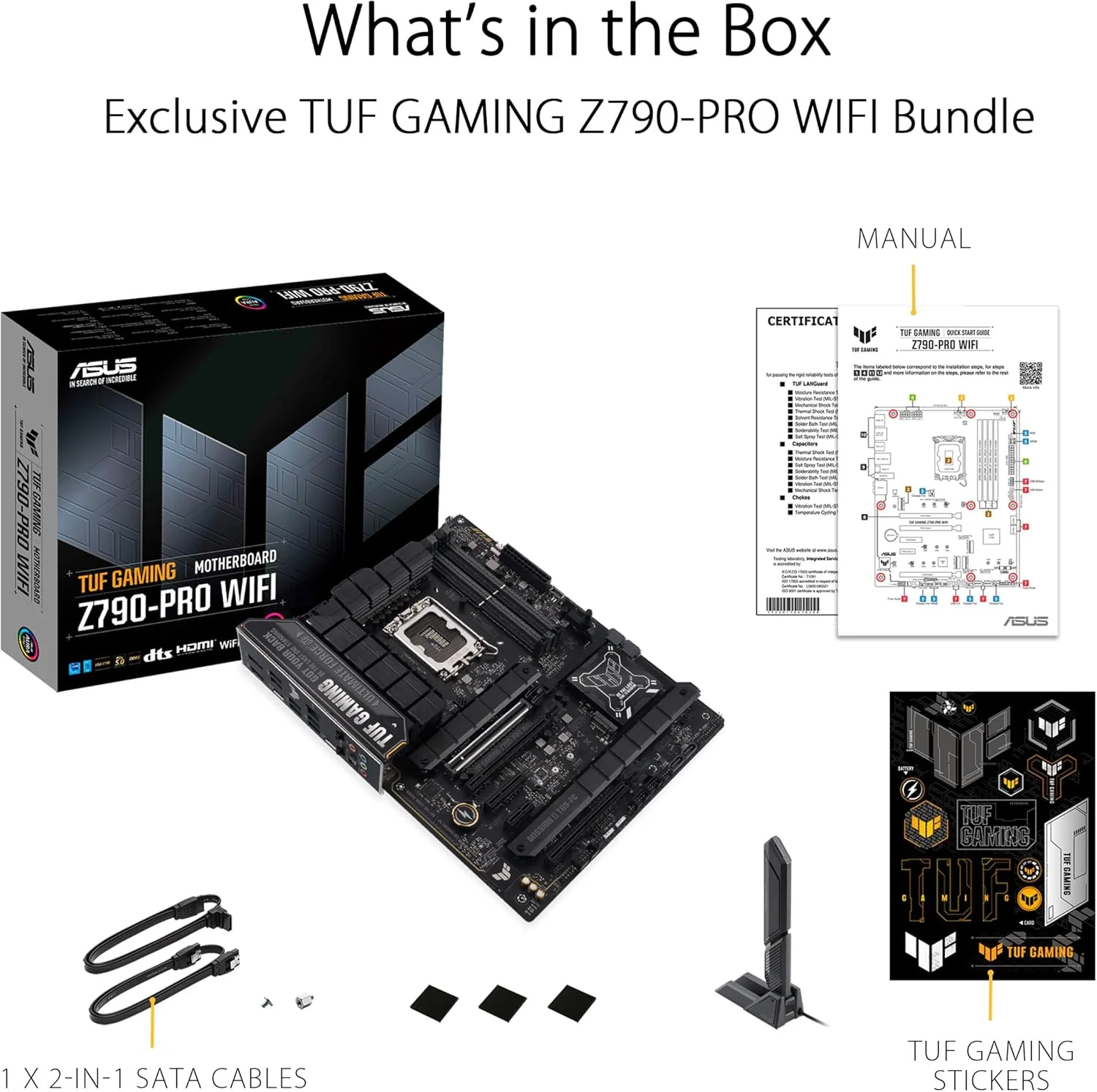 مادربرد ایسوس TUF GAMING Z790-PRO WIFI اینتل Z790 LGA 1700، ATX DDR5، PCIe 5.0، 4 اسلات M.2، اترنت اینتل 2.5 گیگابیتی، Wi-Fi 6E، HDMI، DP، USB Type-C، Thunderbolt 4، AEMPII، اورکلاک هوش مصنوعی، Aura Sync مادربرد ایسوس TUF GAMING Z790-PRO WIFI اینتل Z790 LGA 1700، ATX DDR5، PCIe 5.0، 4 اسلات M.2، اترنت اینتل 2.5 گیگابیتی، Wi-Fi 6E، HDMI، DP، USB Type-C، Thunderbolt 4، AEMPII، اورکلاک هوش مصنوعی، Aura Sync
